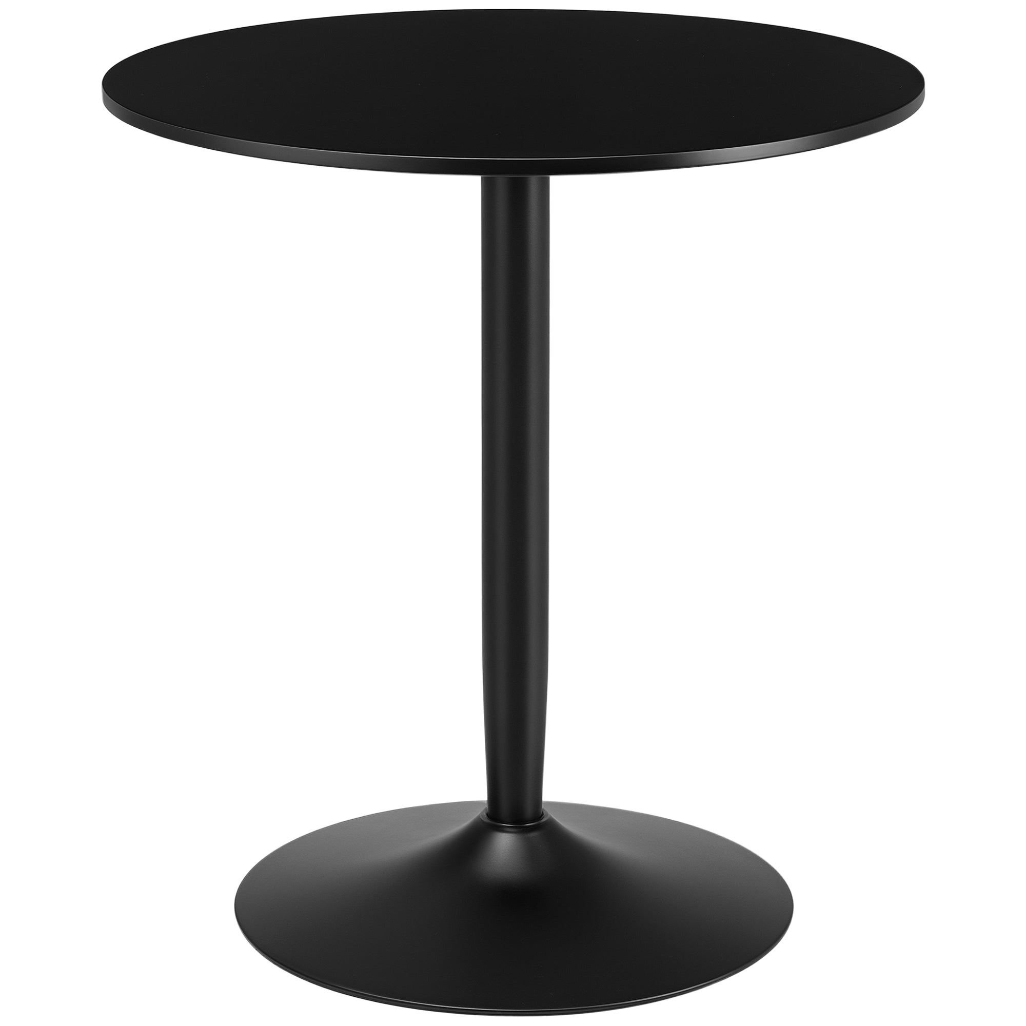 HOMCOM 75H x Φ70cm Two-Person Minimalistic Dining Table - Black