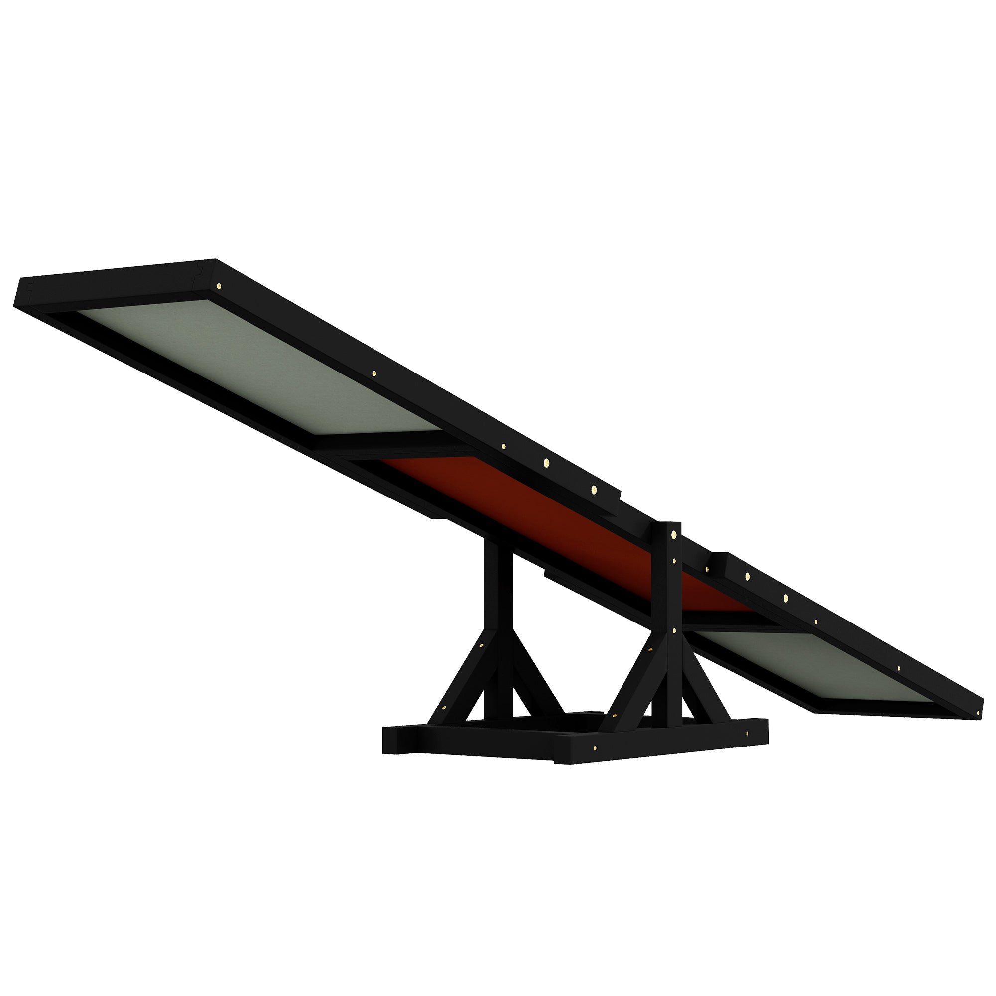 PawHut Wooden Pet Seesaw for Big Dogs, Dog Agility Equipment with Anti-Slip Surface - Black - North Peak Garden Furniture