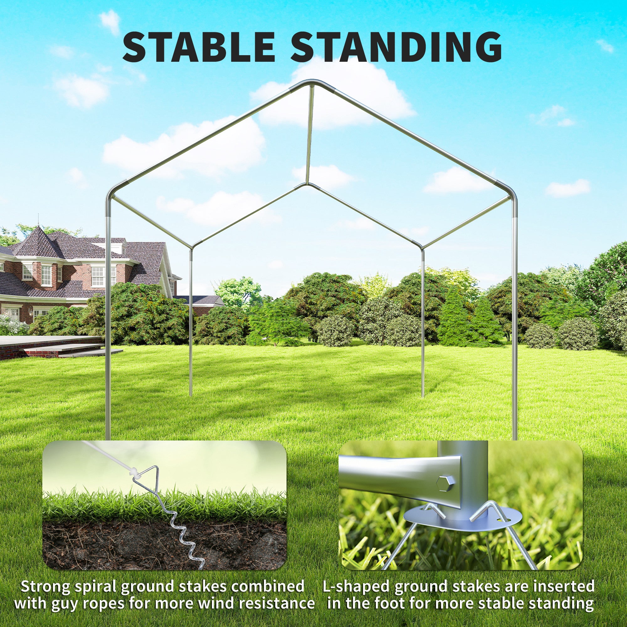 Outsunny 3 x 3 m Party Tent, Outdoor Canopy Tent Shelter with Removable Sidewalls, 4 Zipped Doors, for Parties, Wedding, Grey