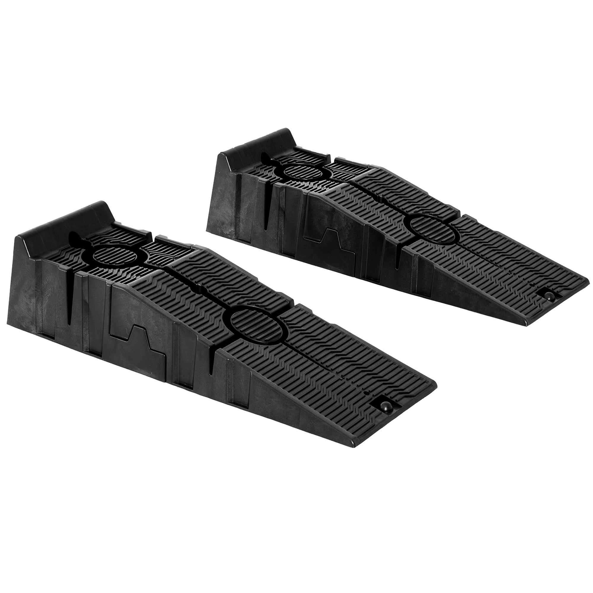 DURHAND 1 Pair Heavy Duty 5 Ton Plastic Garage Workshop Car Service Ramps Lifting Automotive Vehicle Portable, Black
