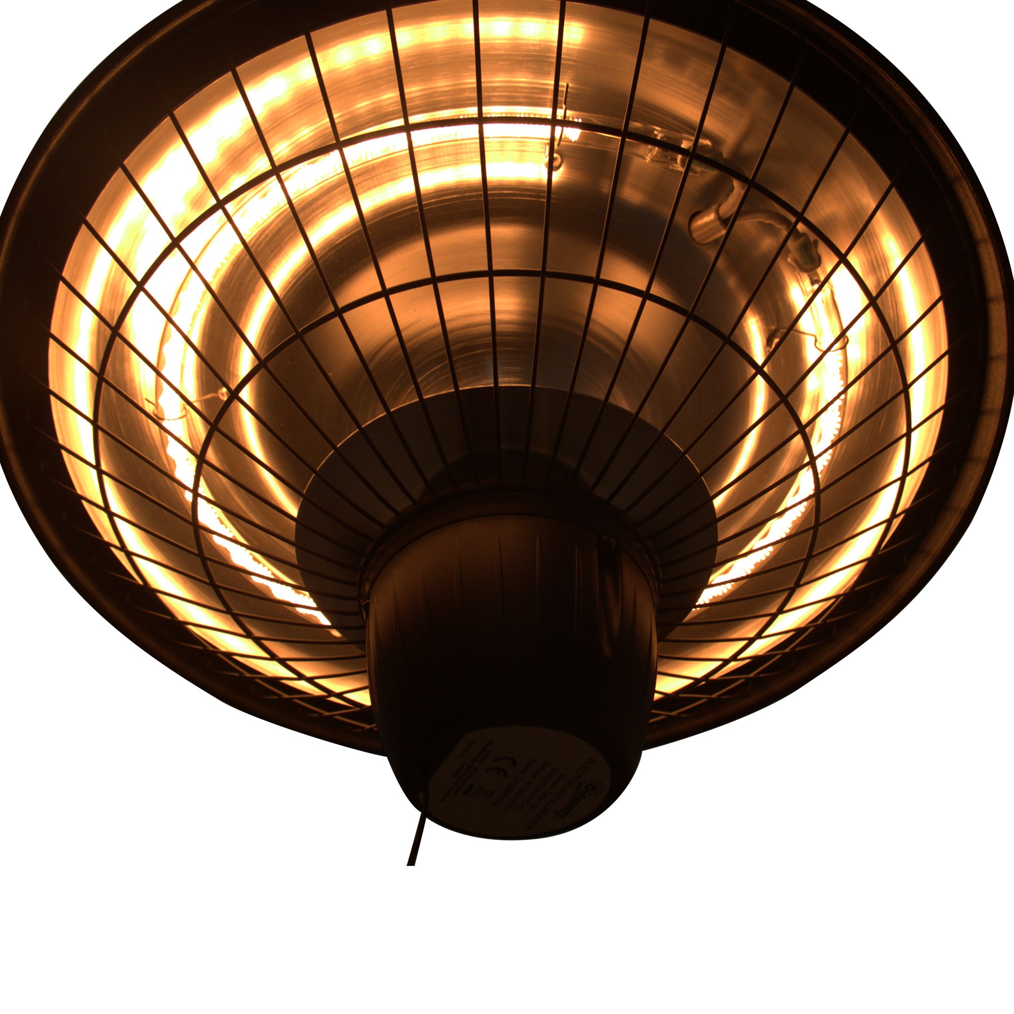 Outsunny 2100W Outdoor Ceiling Mounted Halogen Electric Heater Hanging Patio Garden Warmer Light - Black - North Peak Garden Furniture