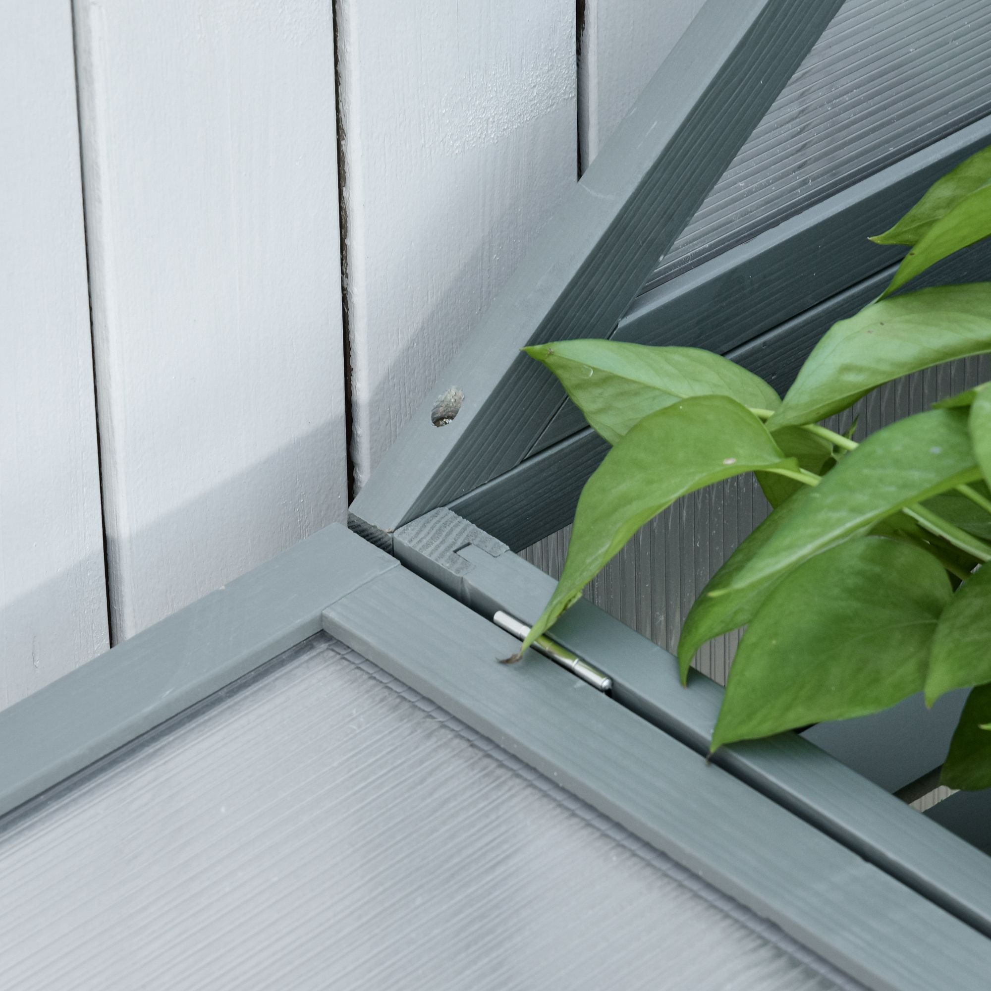 Outsunny Garden Cold Frame Polycarbonate Greenhouse with Adjustable Shelves, Double Doors, Openable Top Covers, Grow House for Flower Vegetable Plants, 80 x 47 x 138cm, Grey - North Peak Garden Furniture