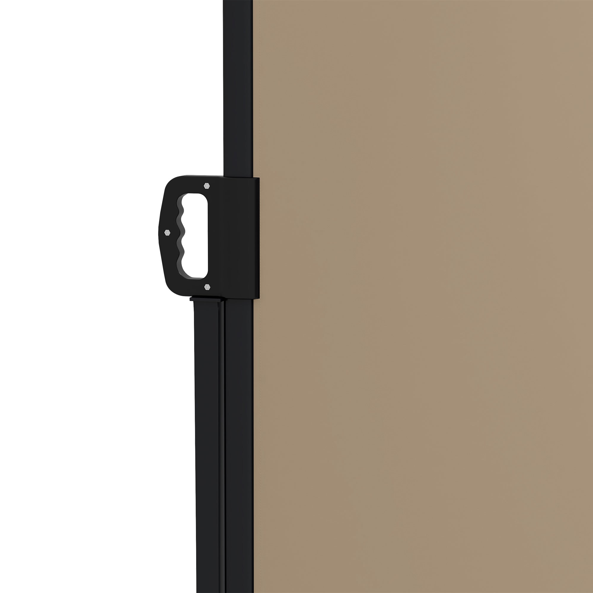 Outsunny Retractable Side Awning, Outdoor Privacy Screen for Garden, Hot Tub, Balcony, Terrace, Pool, 400 x 160cm, Khaki - North Peak Garden Furniture