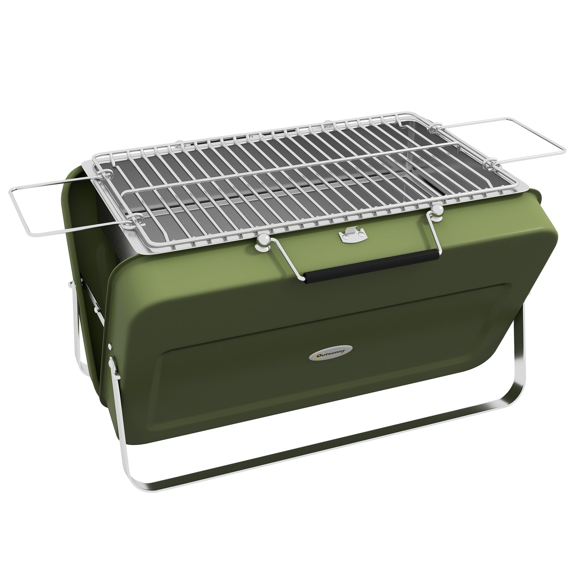 Outsunny Metal Suitable-Style Portable BBQ Grill - Green - North Peak Garden Furniture