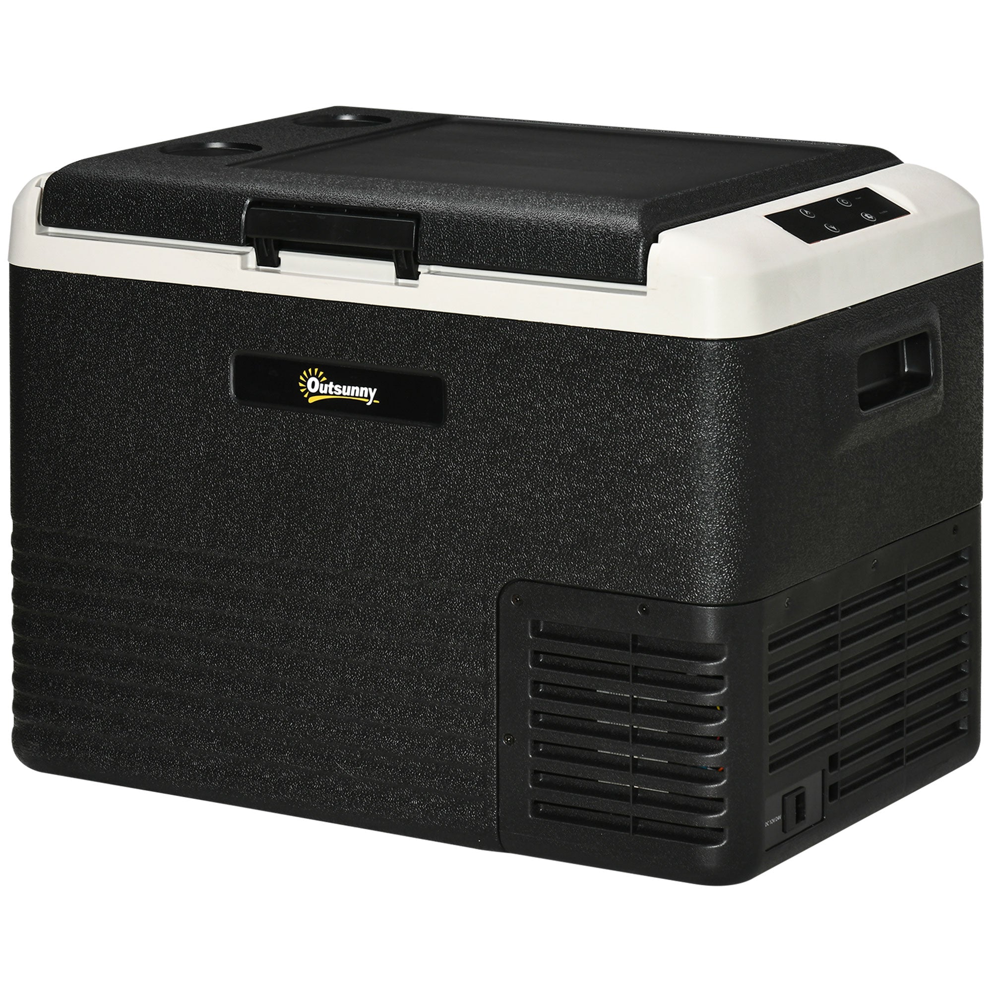 Outsunny 40L Car Refrigerator, Portable Compressor Car Fridge Freezer, Electric Cooler Box with 12/24V DC and 110-240V AC for Camping, Driving, Picnic, Down to -20℃ - North Peak Garden Furniture