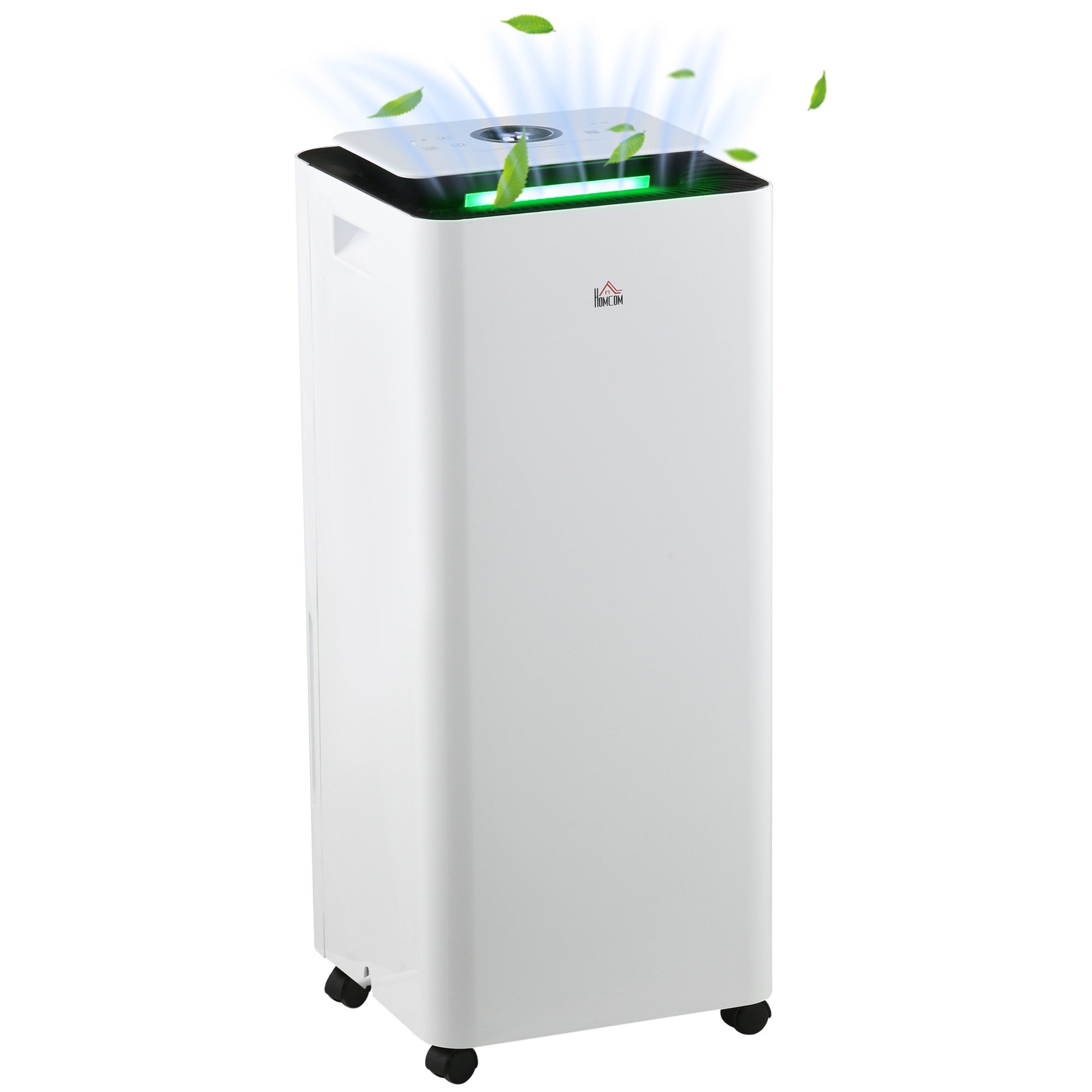 HOMCOM 3500mL Portable Dehumidifier with Air Purifier, 24H Timer, 5 Modes, 16L/Day, for Home Laundry, White - North Peak Garden Furniture