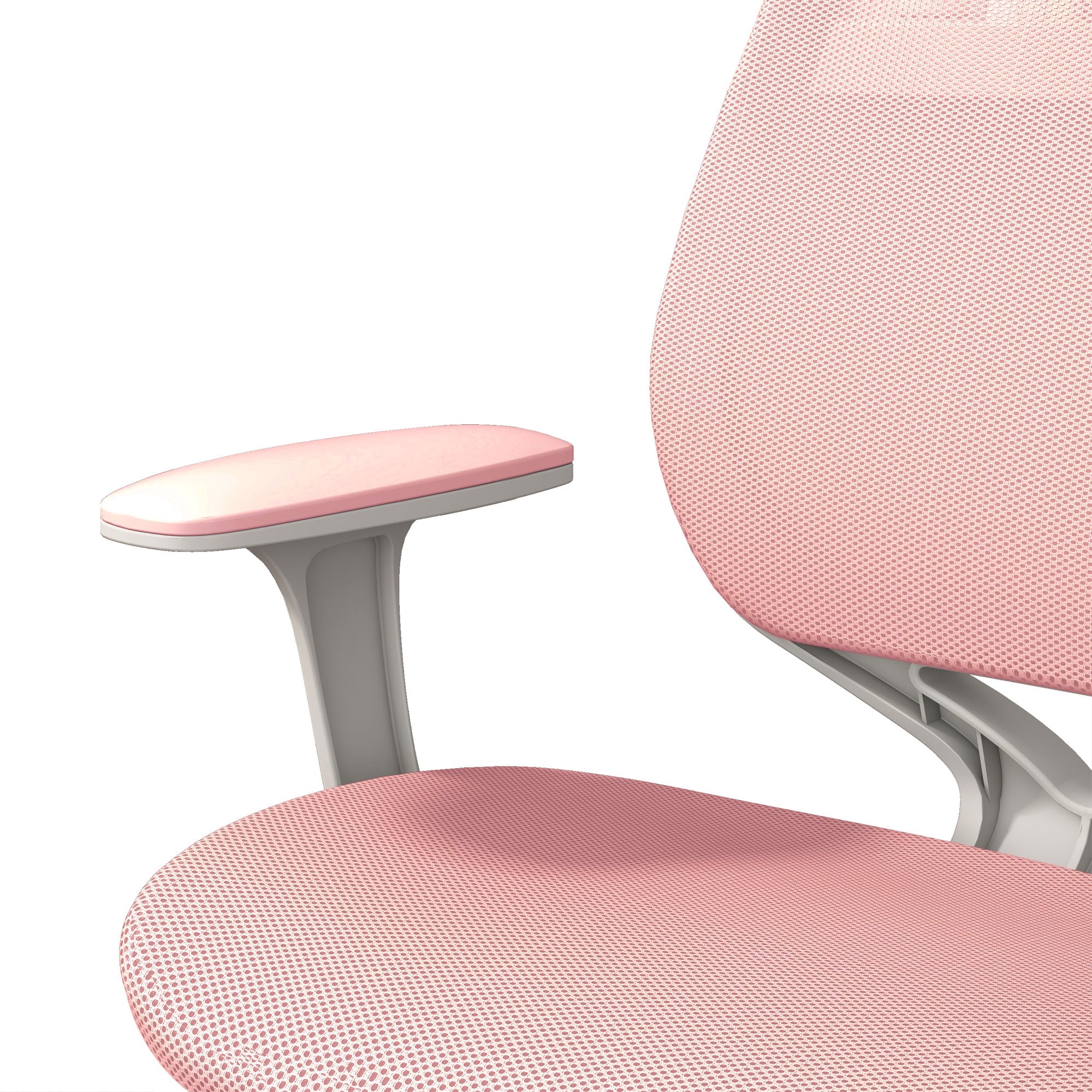 Vinsetto Office Chair, Breathable Mesh Swivel Desk Chair with Adjustable Height and 360° Swivel Security Wheels for Home Office, Study, Pink - North Peak Garden Furniture