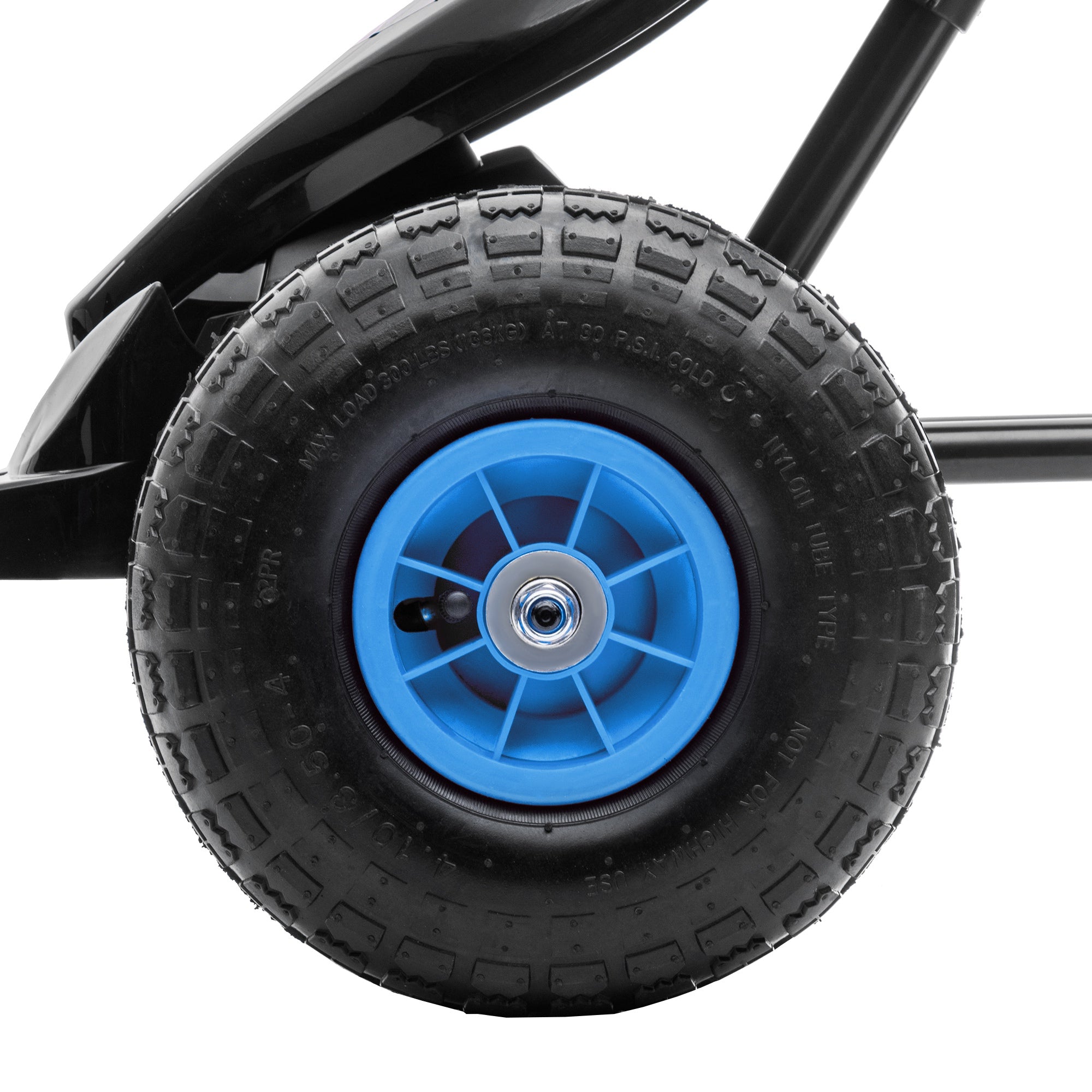 HOMCOM Kids Pedal Go Kart, with Adjustable Seat, Inflatable Tyres - Blue - North Peak Garden Furniture