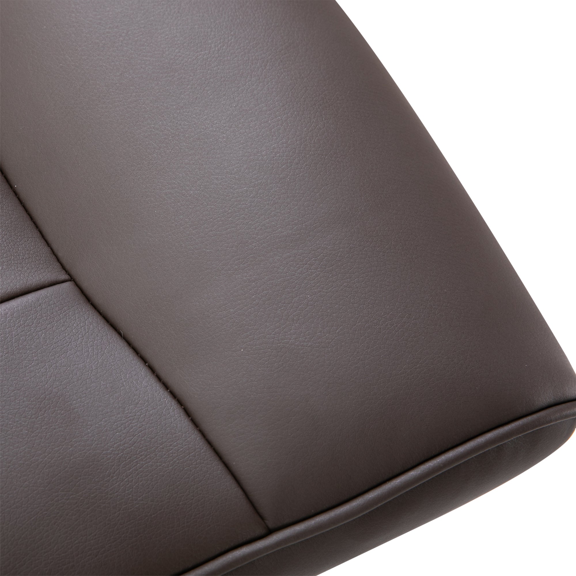 HOMCOM Executive Recliner Chair High Back and Footstool Armchair Lounge Seat Brown - North Peak Garden Furniture