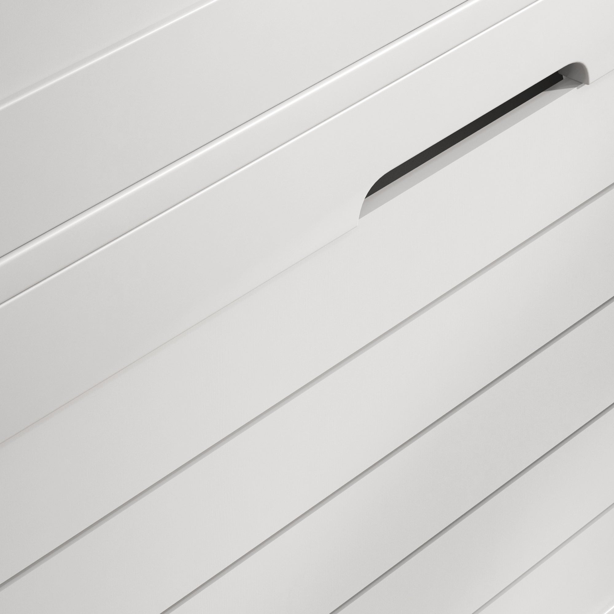 HOMCOM Narrow Shoe Cabinet with 3 Flip Drawers - White