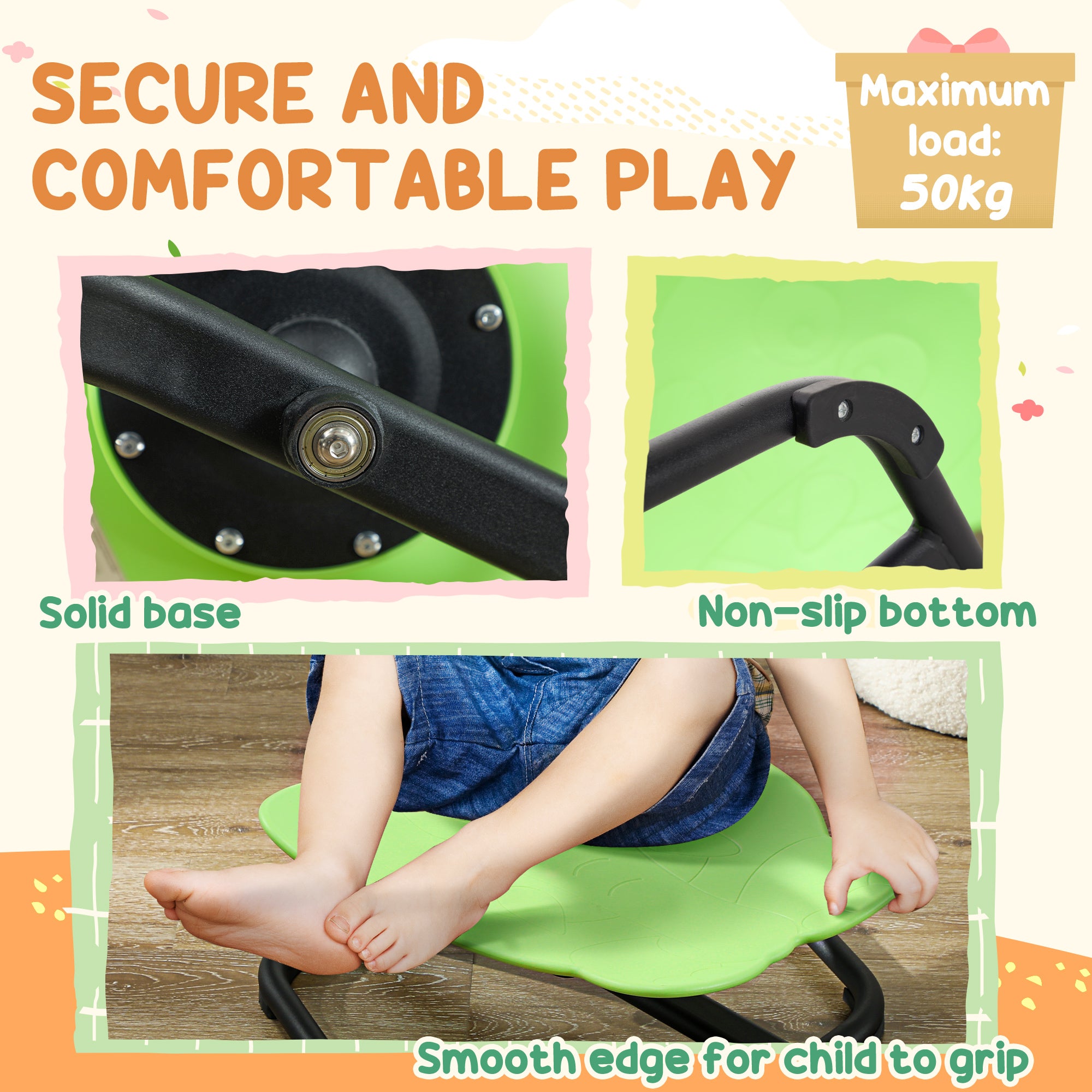 AIYAPLAY Elephant Shape Spinning Chair for Autism 3-6 Years Old - North Peak Garden Furniture