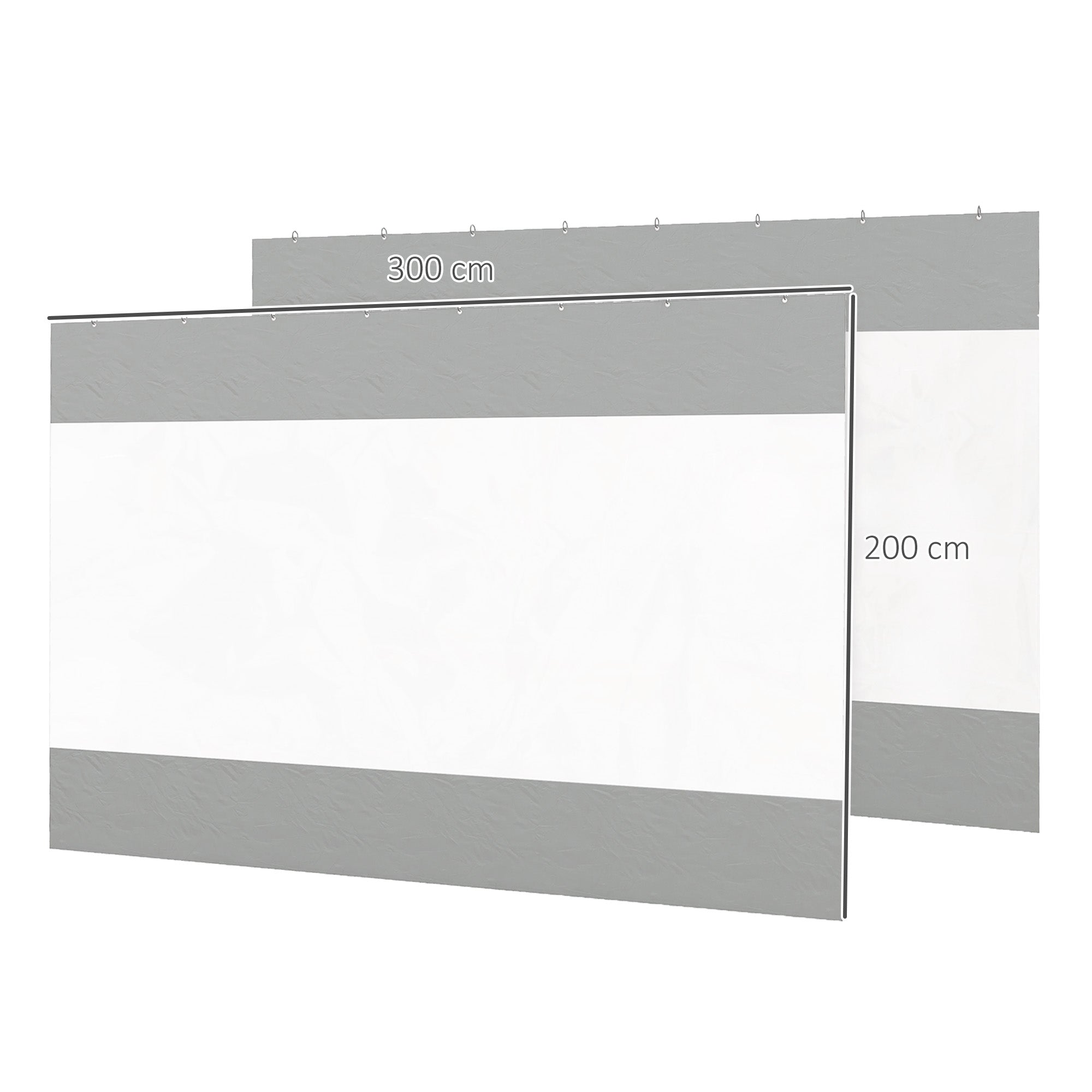 Outsunny Set of Two 3 x 2m Replacement Pergola Panels - Grey - North Peak Garden Furniture