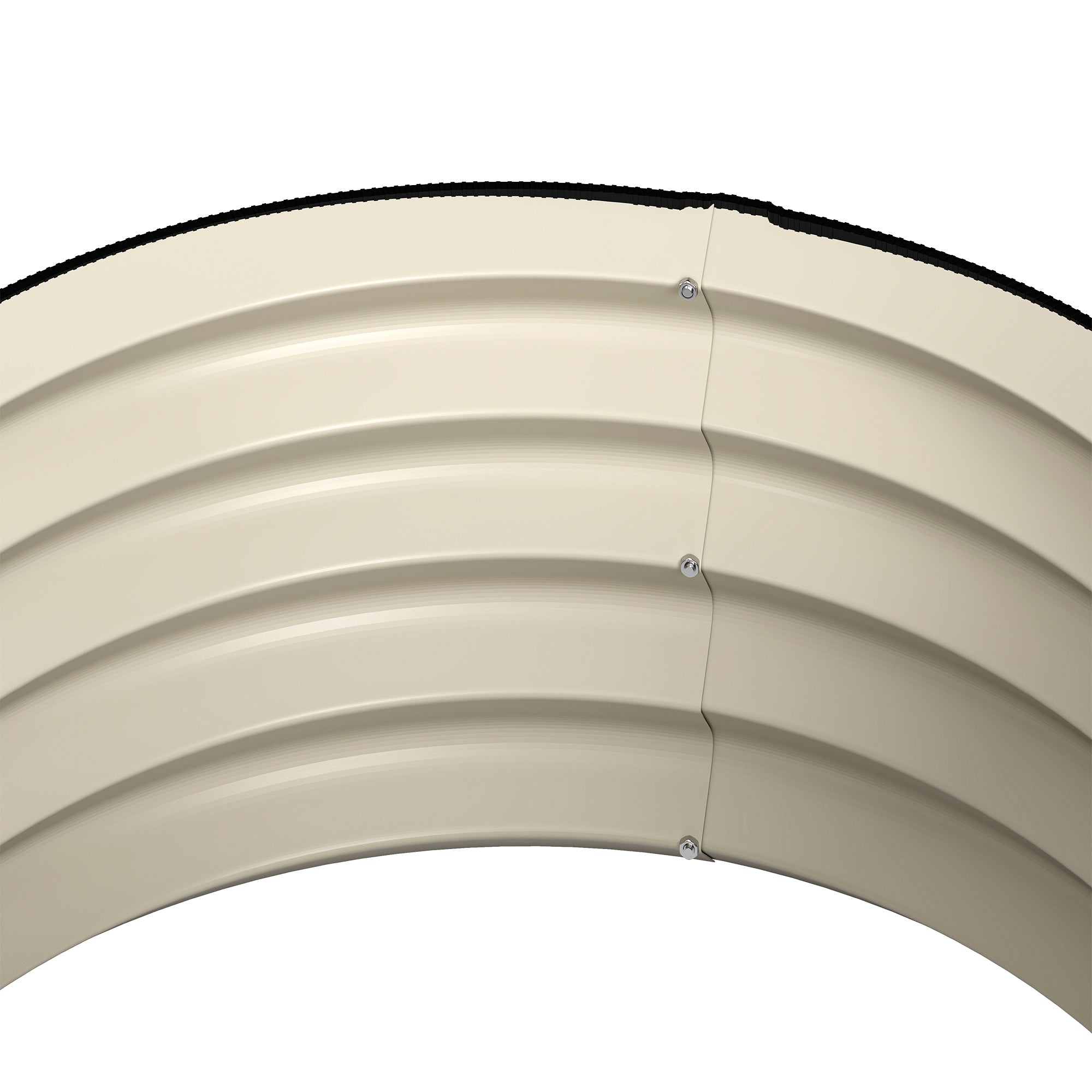 Outsunny Set of 2 Raised Garden Bed, Metal Planter Box with Safety Edging, Easy-to-assemble Stock Tank, Cream White