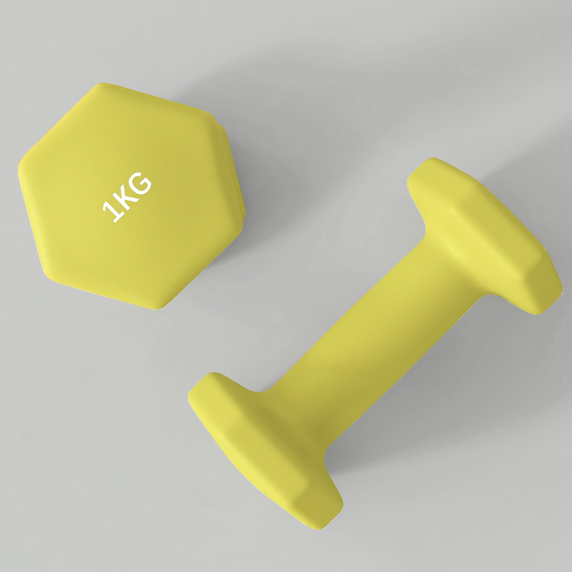 SPORTNOW 2 x 1kg, 2 x 1.5kg and 2 x 2kg Hexagonal Dumbbells Weights Set with Non-Slip Grip for Home Gym Workout