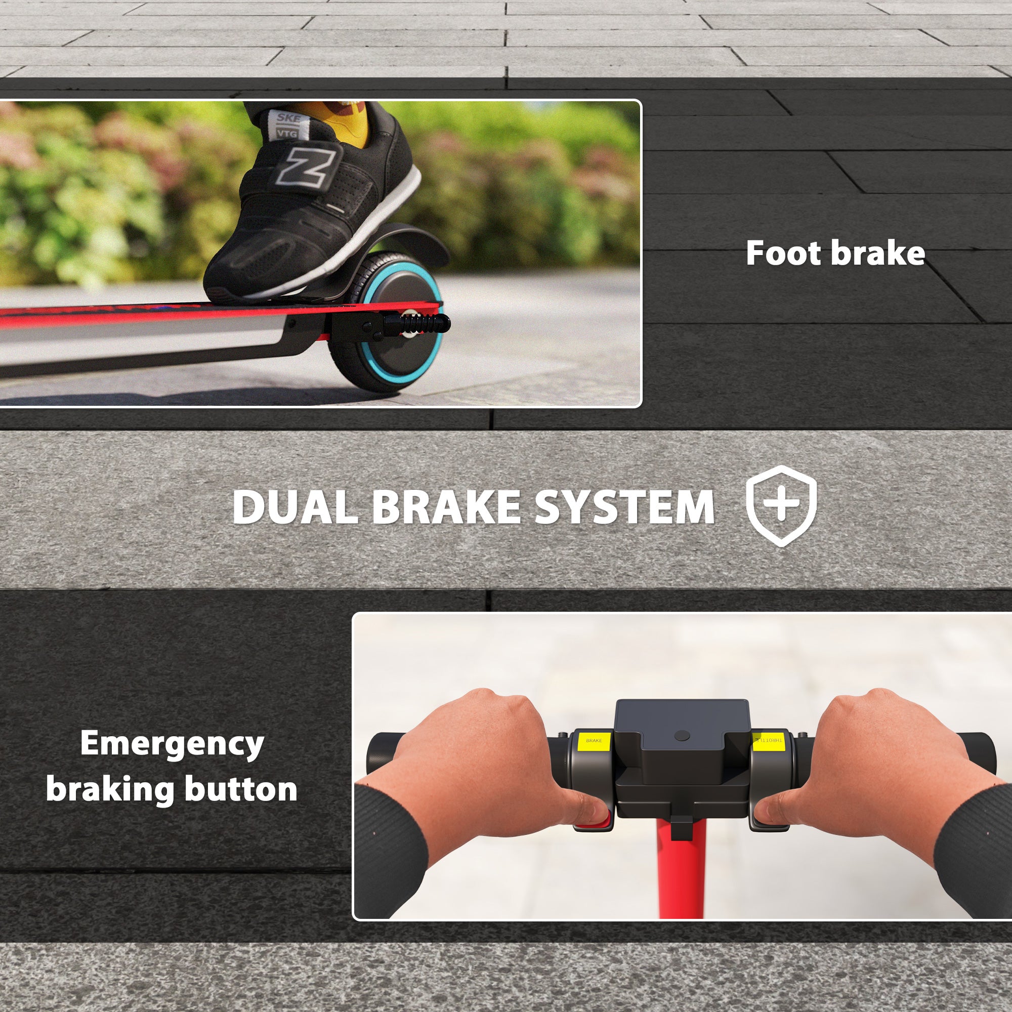 SPORTNOW Folding Electric Scooter for Kids Age 6-14 with Dual Brakes, Front Suspension, LED Colourful Lights and Display, 6.8kg Lightweight Aluminium E Scooter, Up to 14 KM/H & 6 KM, Red - North Peak Garden Furniture