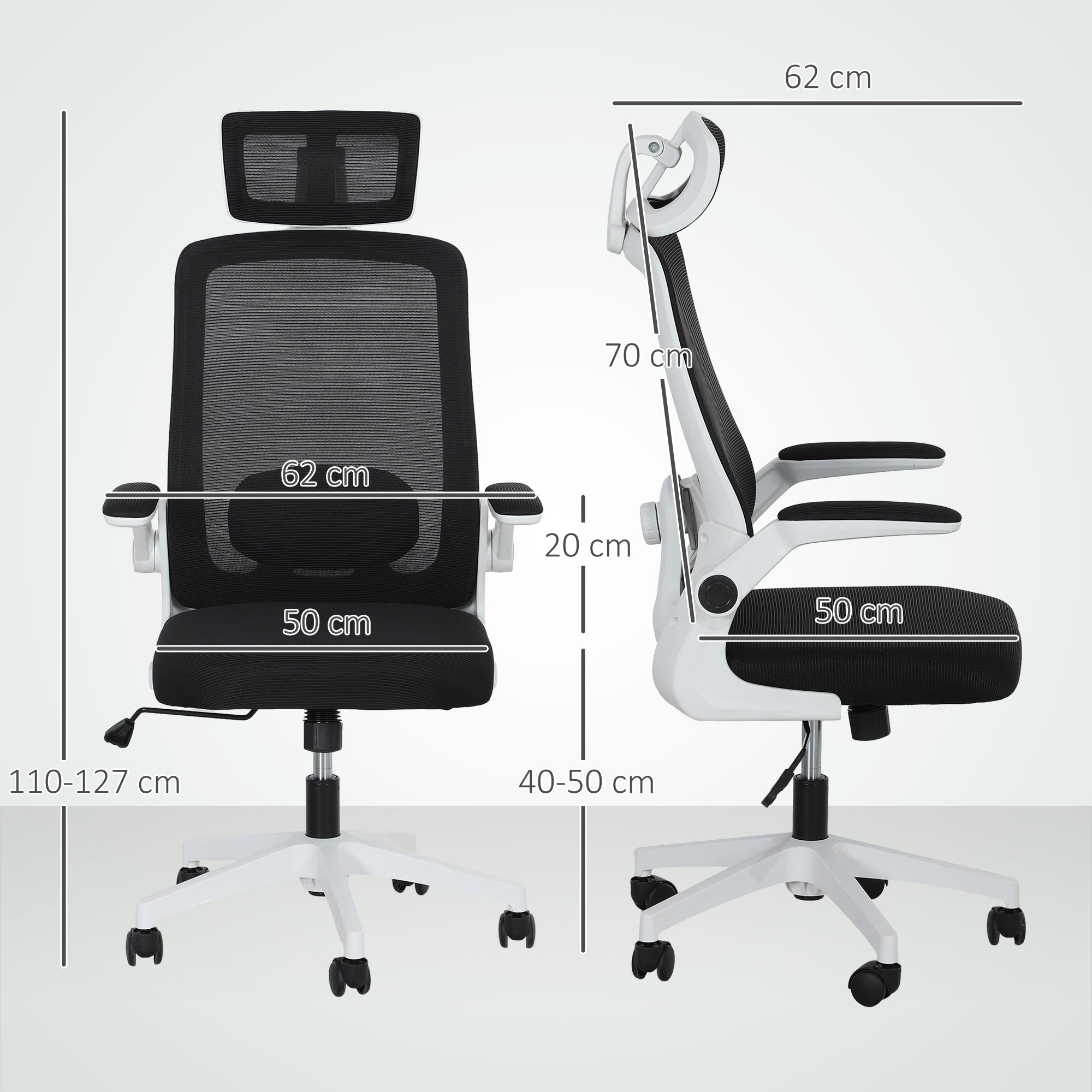 HOMCOM Multi-Adjust Office Chair - Black - North Peak Garden Furniture