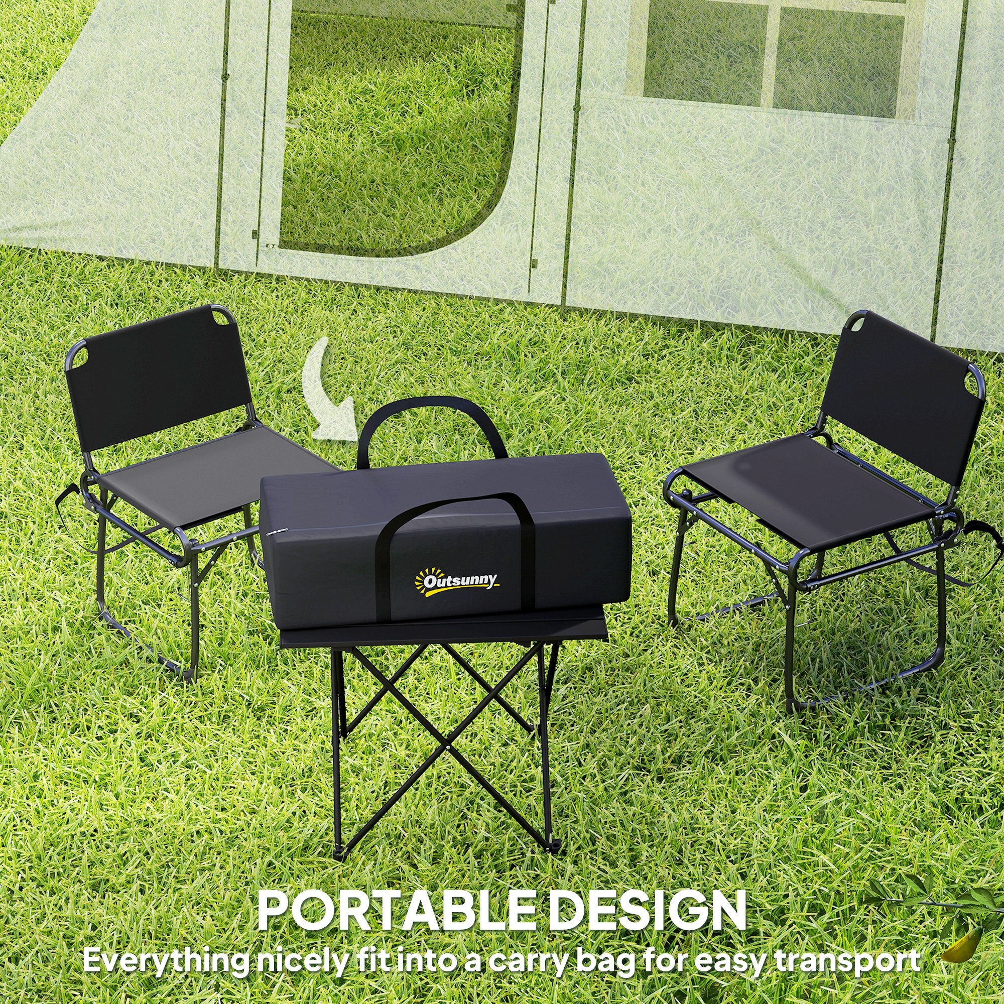 Outsunny 3-4 Man Tunnel Tent, Family Camping Tent with Porch, Bedroom and Living Area, Sewn in Groundsheet, 3000mm Waterproof, Portable with Bag for Hiking, Festival, Backpacking, Khaki - North Peak Garden Furniture