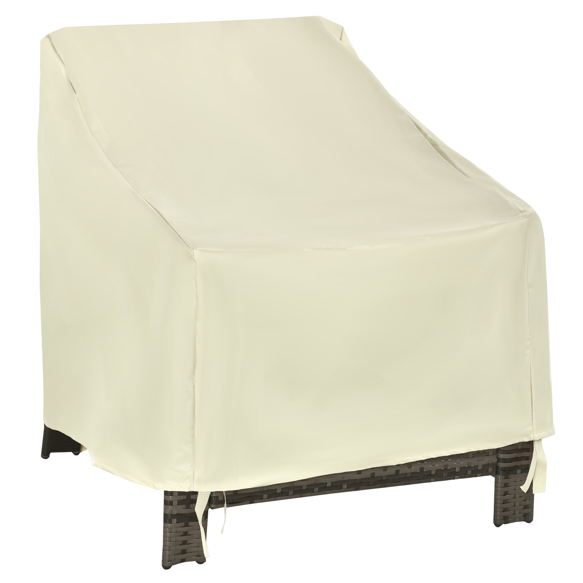 Outsunny 600D Oxford Cloth Furniture Cover Single Chair Garden Patio Outdoor Protector Waterproof 68x87x44-77cm - North Peak Garden Furniture