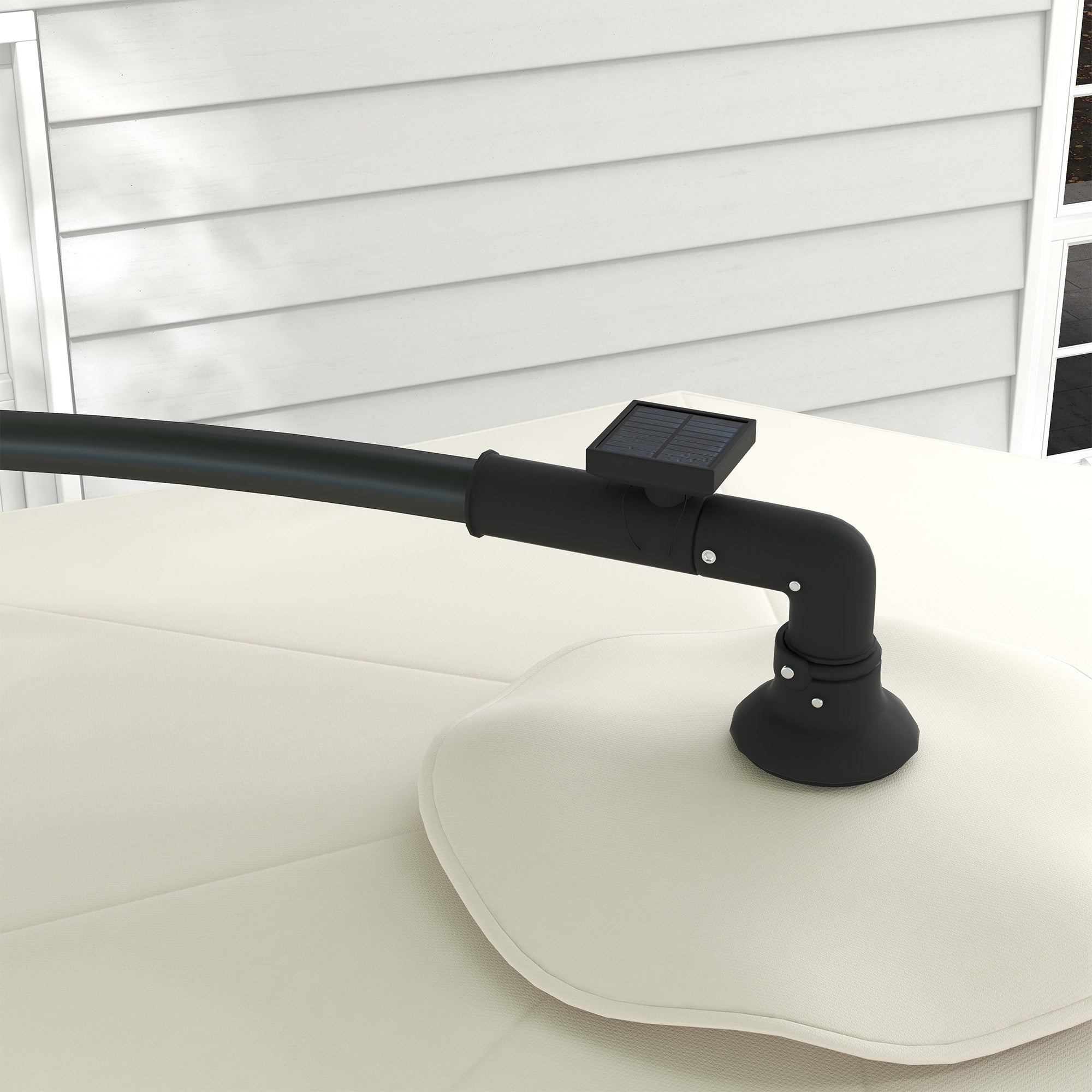Outsunny 3m Solar LED Light Offset Cantilever Parasol - Beige - North Peak Garden Furniture