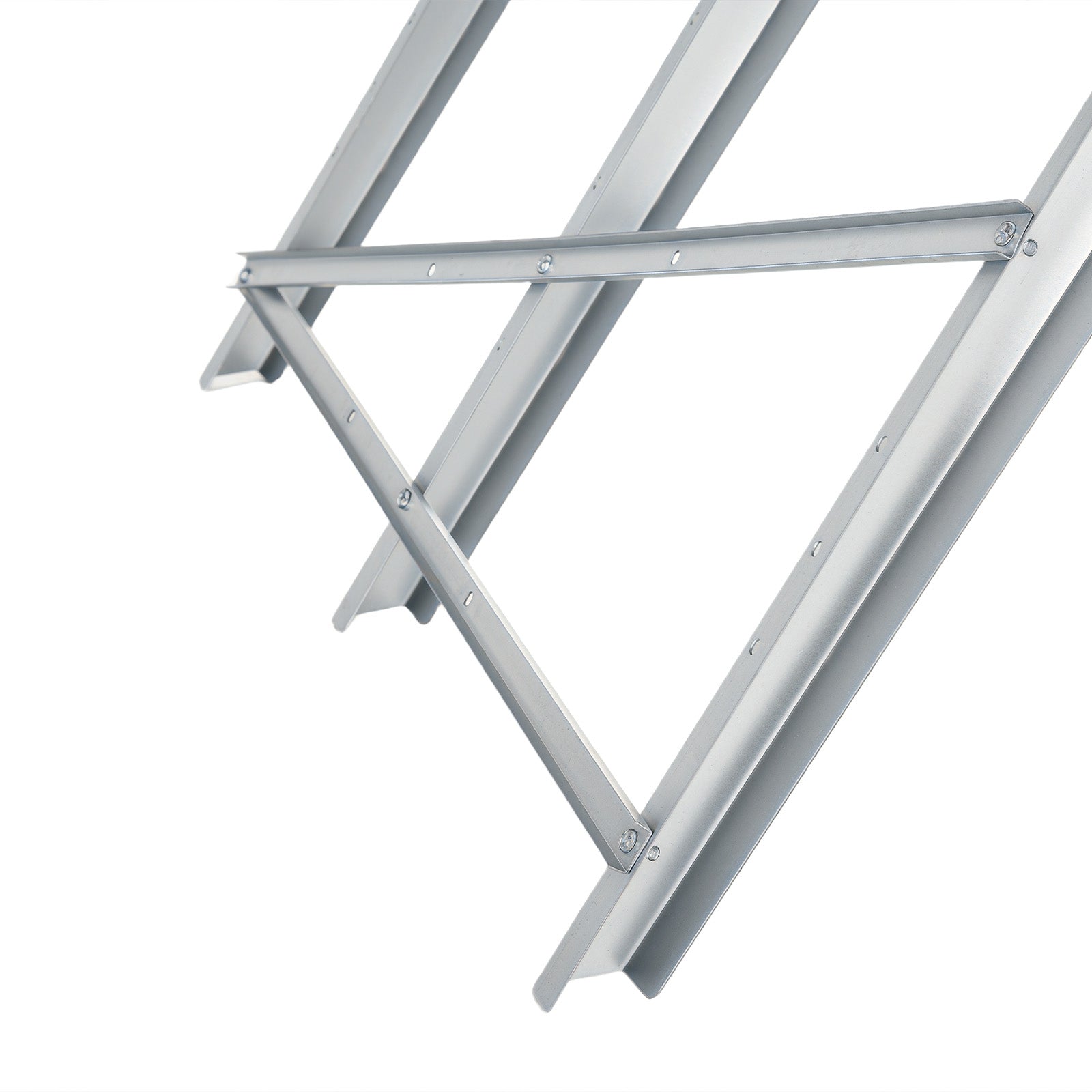 DURHAND Portable Sawhorse Heavy Duty Steel Adjustable Work Support, Foldable Sawhorse Stand 100 kg Weight Capacity, Silver Tone - North Peak Garden Furniture