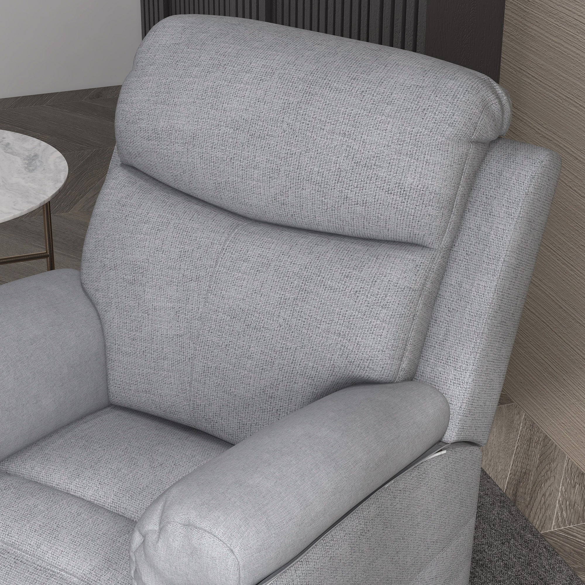 HOMCOM Power Lift Recliner Chair, Electric Lift Chair for Elderly, Overstuffed Linen Fabric Riser and Reclining Armchair with Remote Control, Side Pockets, for Living Room, Grey