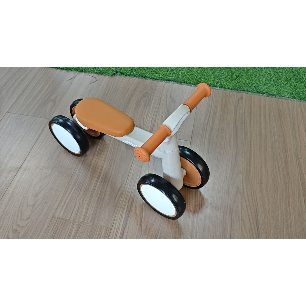 AIYAPLAY Balance Bike, Lightweight Baby Balance Bike with Foldable Design, Adjustable Seat, No Pedal for 1-2 Years, Cream White