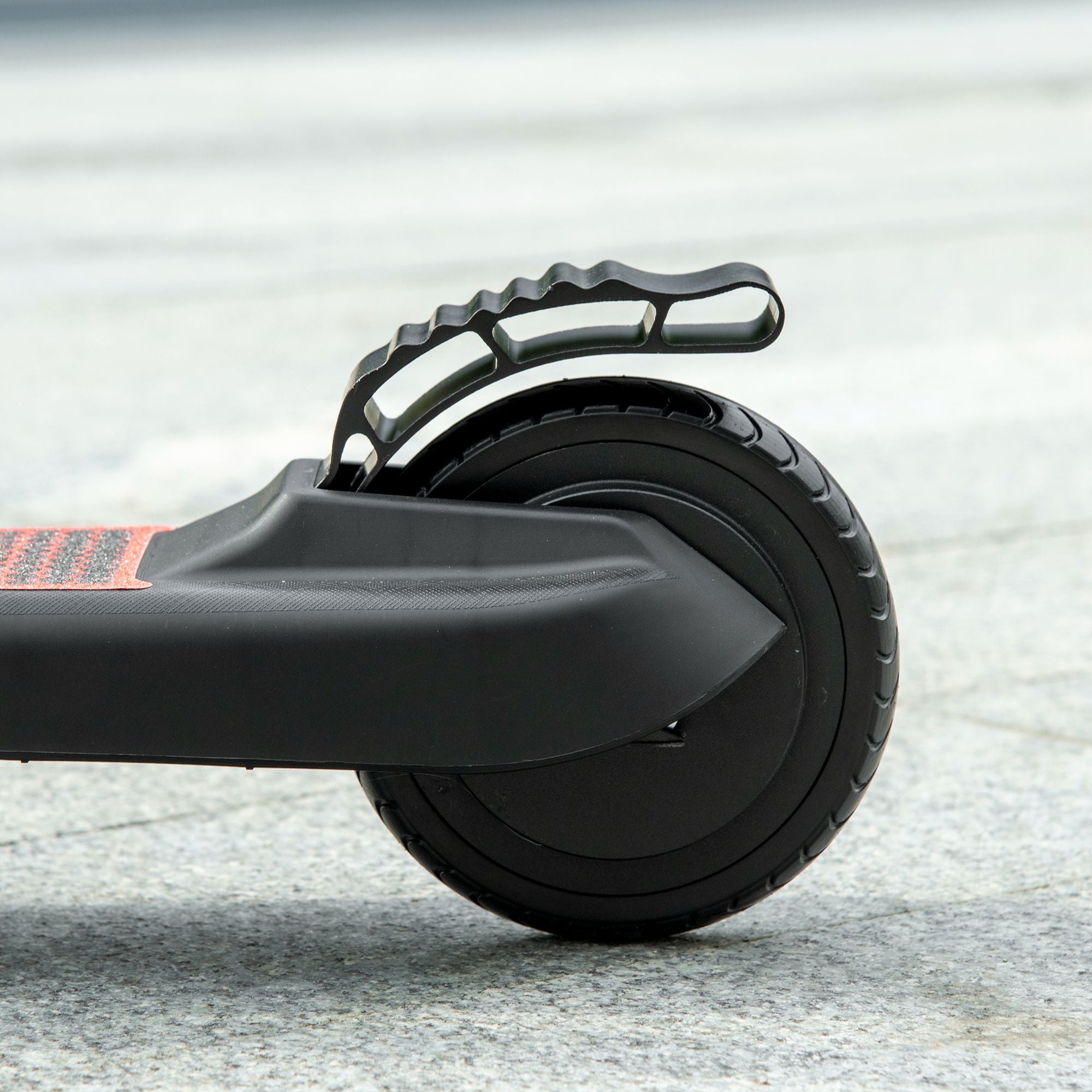 HOMCOM Folding Electric Scooter with Brake, for Ages 6+ Years, 8km/h Maximum Speed, Red - North Peak Garden Furniture