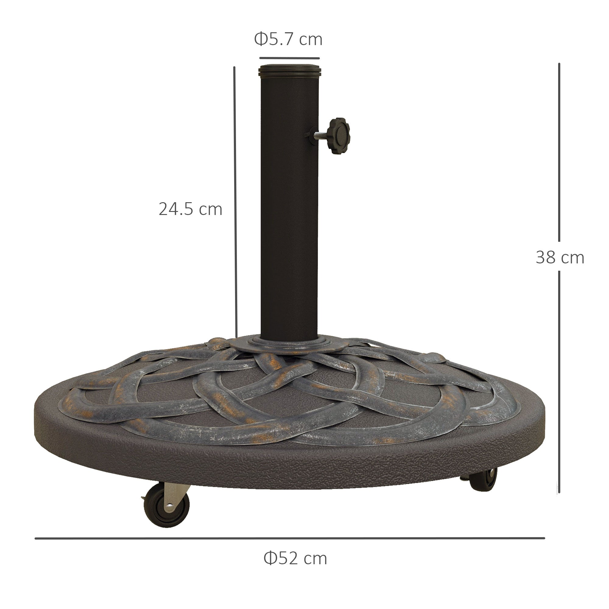 Outsunny Metal Fire Pit: Square Outdoor Patio Firepit Bowl with Spark Screen & Poker, 61 x 61 x 52cm, Black Finish | Aosom UK