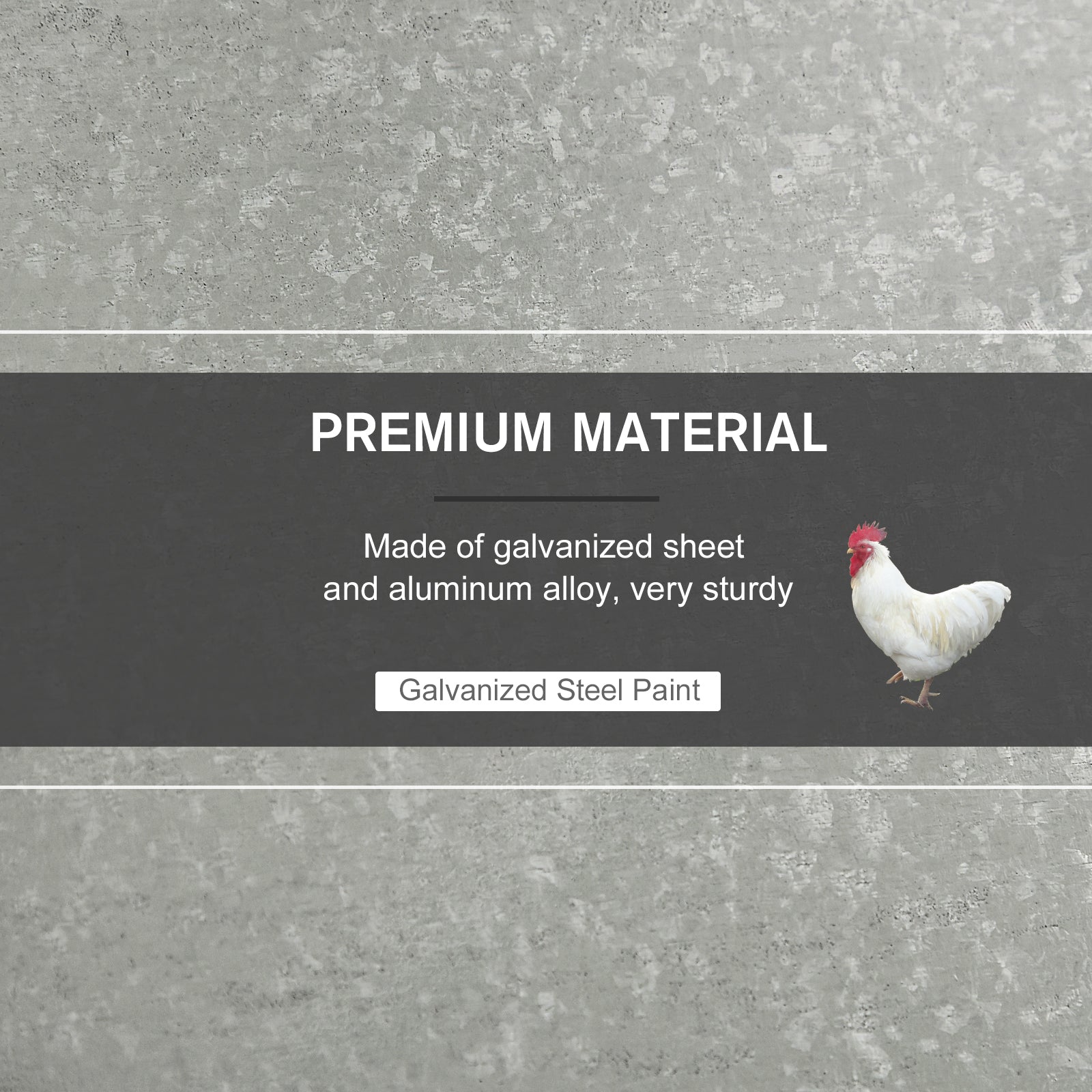 PawHut 11.5KG Automatic Chicken Poultry Feeder Rat Proof Treadle Self Opening with Galvanized Steel and Aluminium - North Peak Garden Furniture
