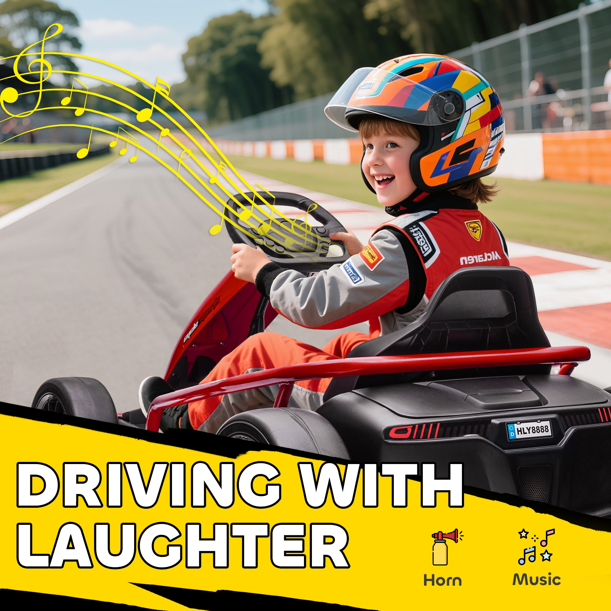 HOMCOM 24V Electric Go Kart for Kids, Drift Ride-On Racing Go Kart with 2 Speeds, for Boys Girls Aged 8-12 Years Old, Red - North Peak Garden Furniture
