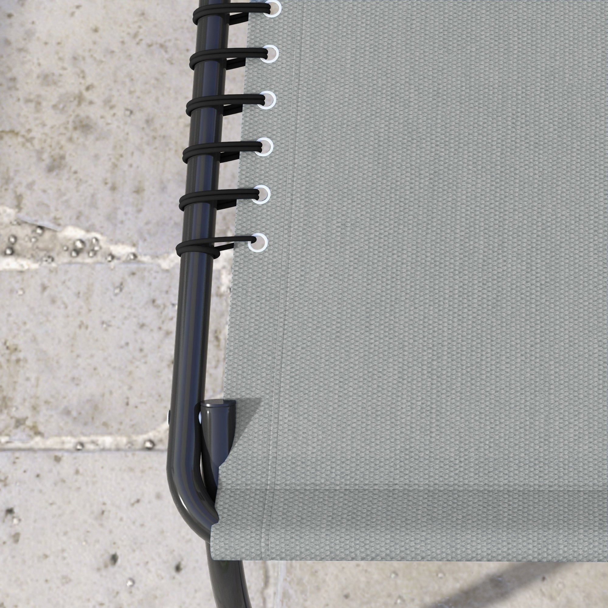 Outsunny Folding Sun Lounger, with Four-Position Back - Light Grey - North Peak Garden Furniture