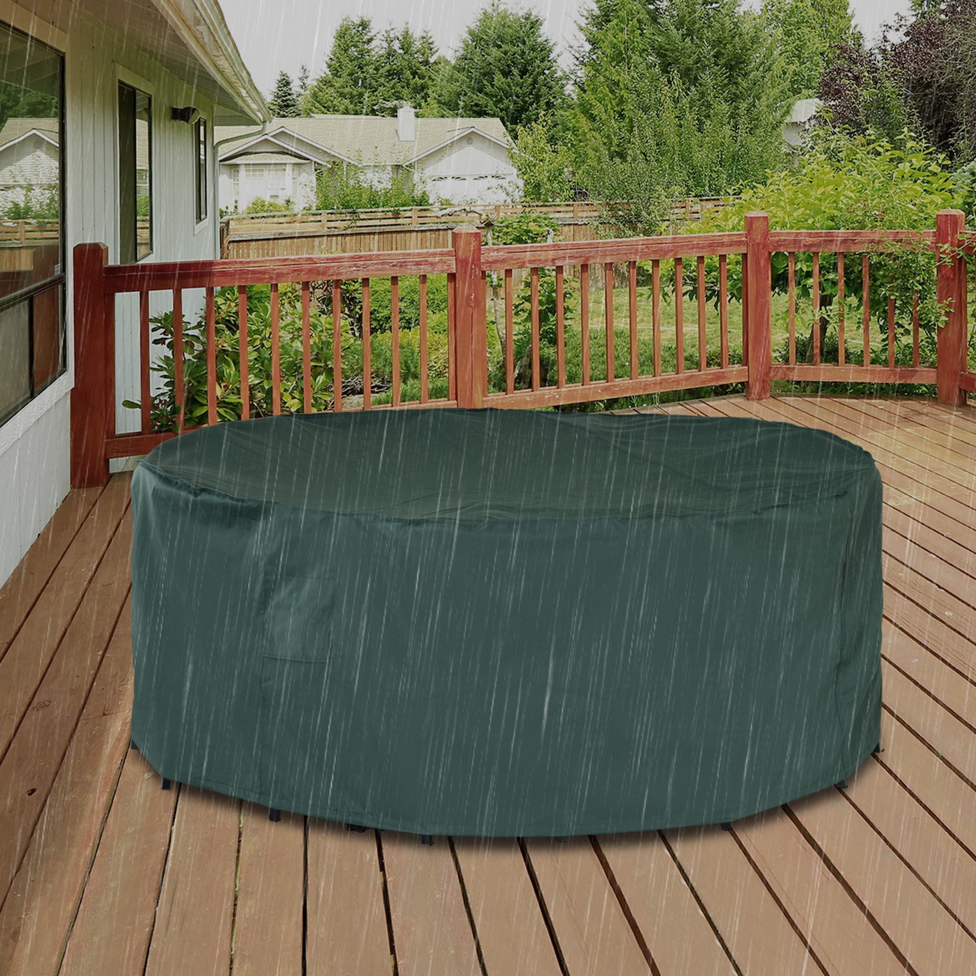 Outsunny Garden  Patio Large Furniture Set Round Cover 600D Oxford Waterproof Ф193 x 80H cm