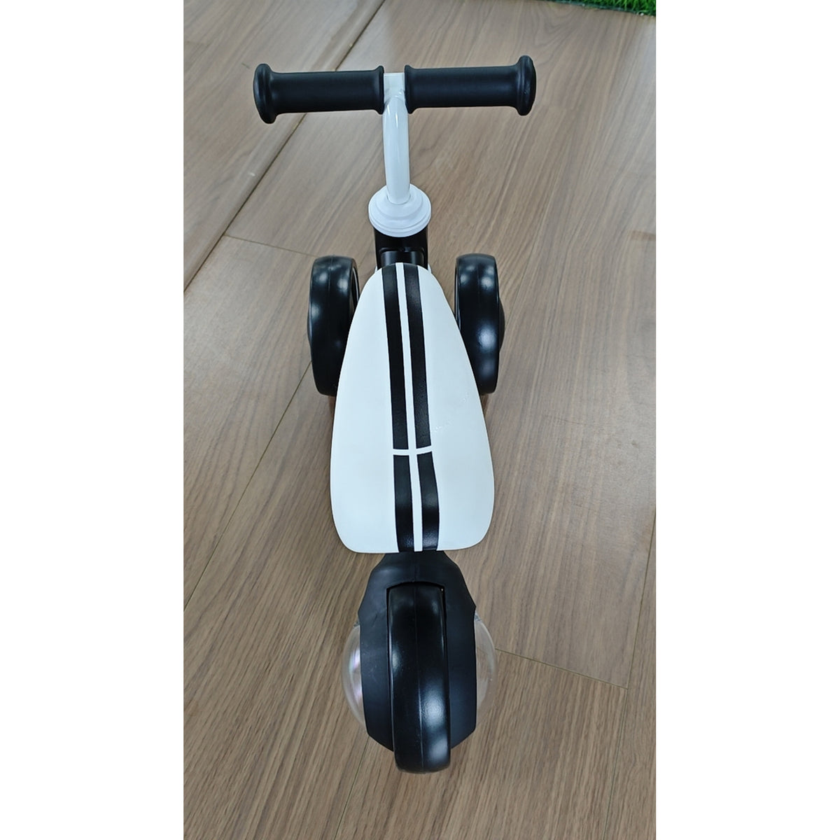 AIYAPLAY Balance Bike for Kids 1-2 Years, Toddler Bike with Adjustable Seat and Lighting Rear Wheels for Boys and Girls, Black