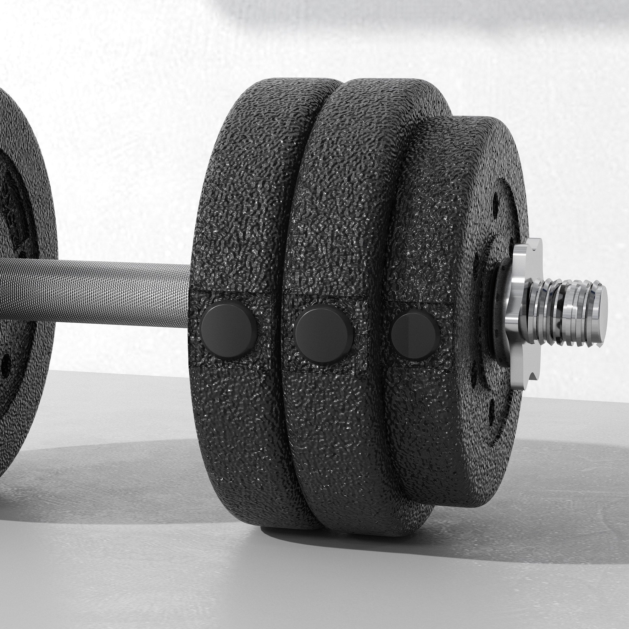 HOMCOM 30KG Adjustable Dumbbells Set, Hand Weights Set for Home Gym Weight Lifting Training - North Peak Garden Furniture