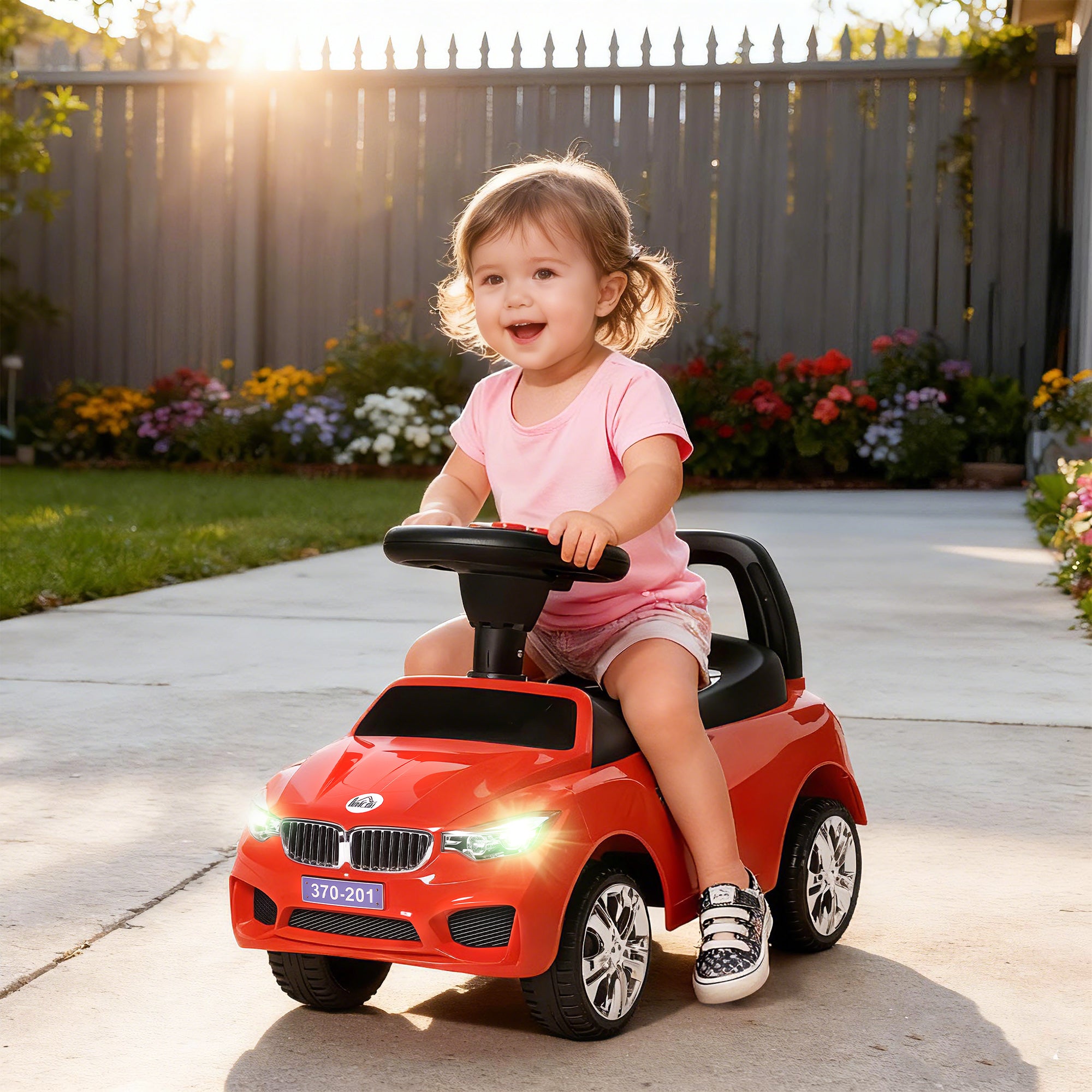 HOMCOM Ride on Car Baby Toddler Walker Foot to Floor Sliding Car Slider Red
