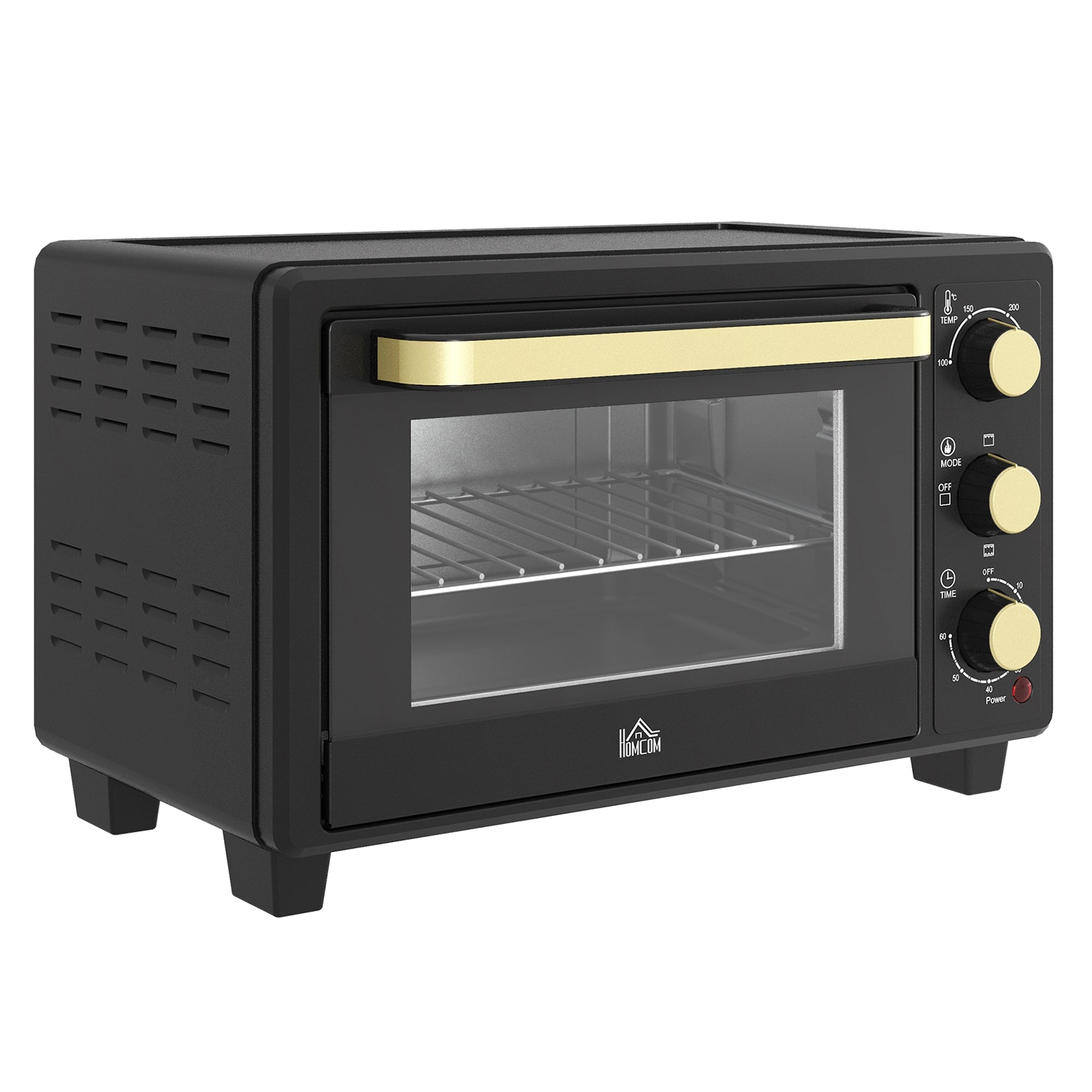 HOMCOM 16L Mini 1400W Countertop Oven - Black - North Peak Garden Furniture
