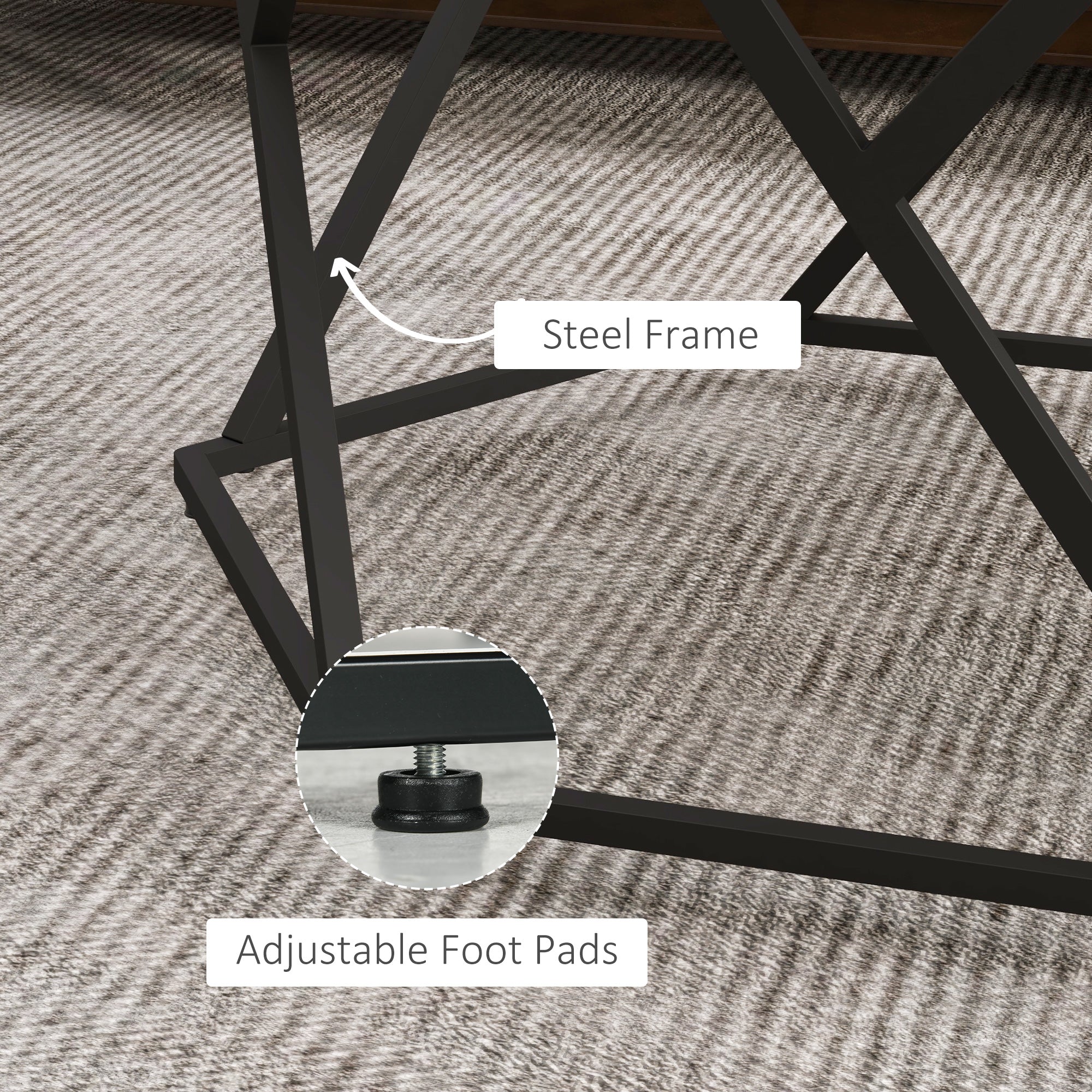HOMCOM Hexagonal Coffee Table with High Gloss Marble Effect Table Top, Modern Cocktail Table with Steel Frame for Living Room, White - North Peak Garden Furniture