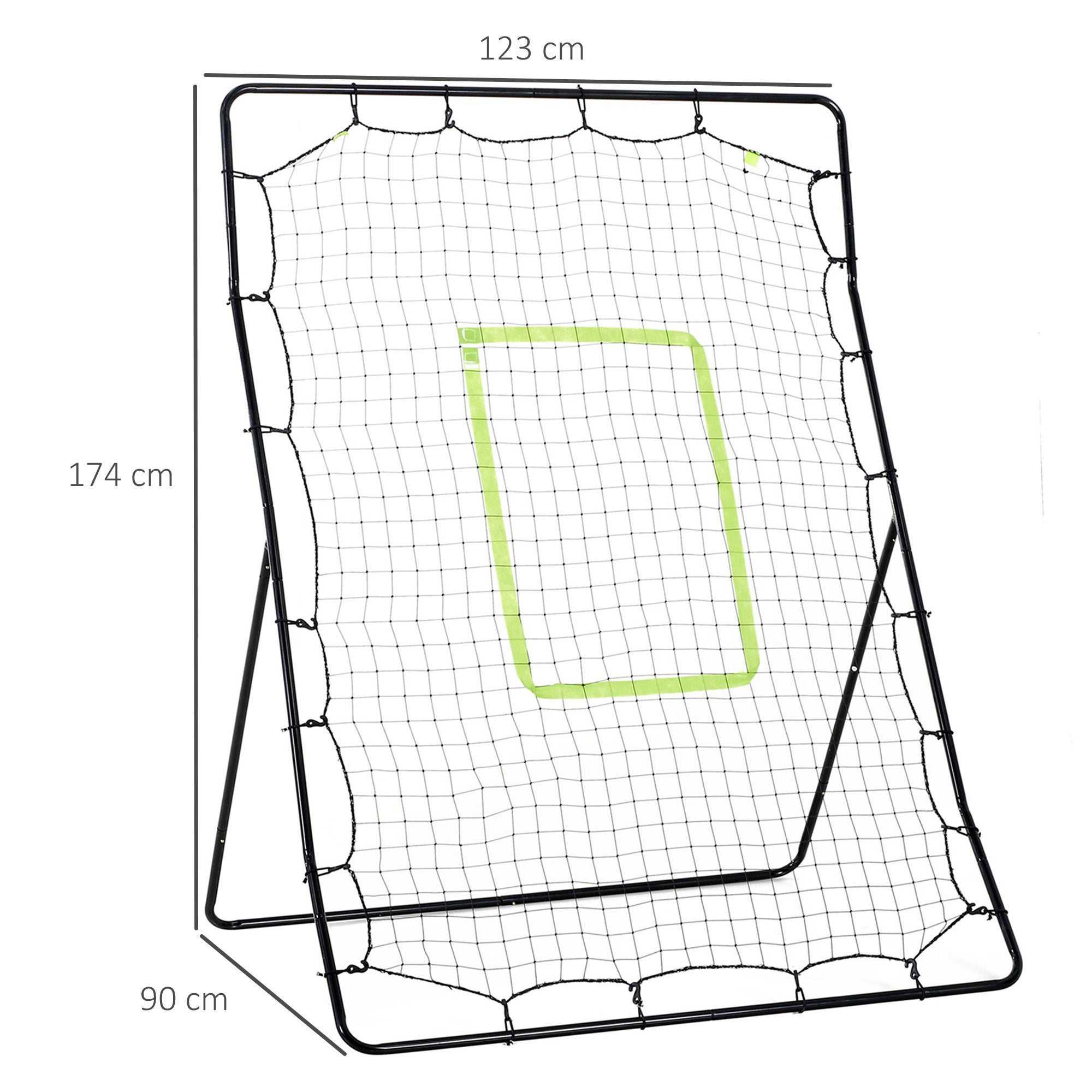 HOMCOM Baseball Rebounder Net Teens Adults Game Spot Softball Training Aid Practise Target Strike Shot Goal Play - North Peak Garden Furniture