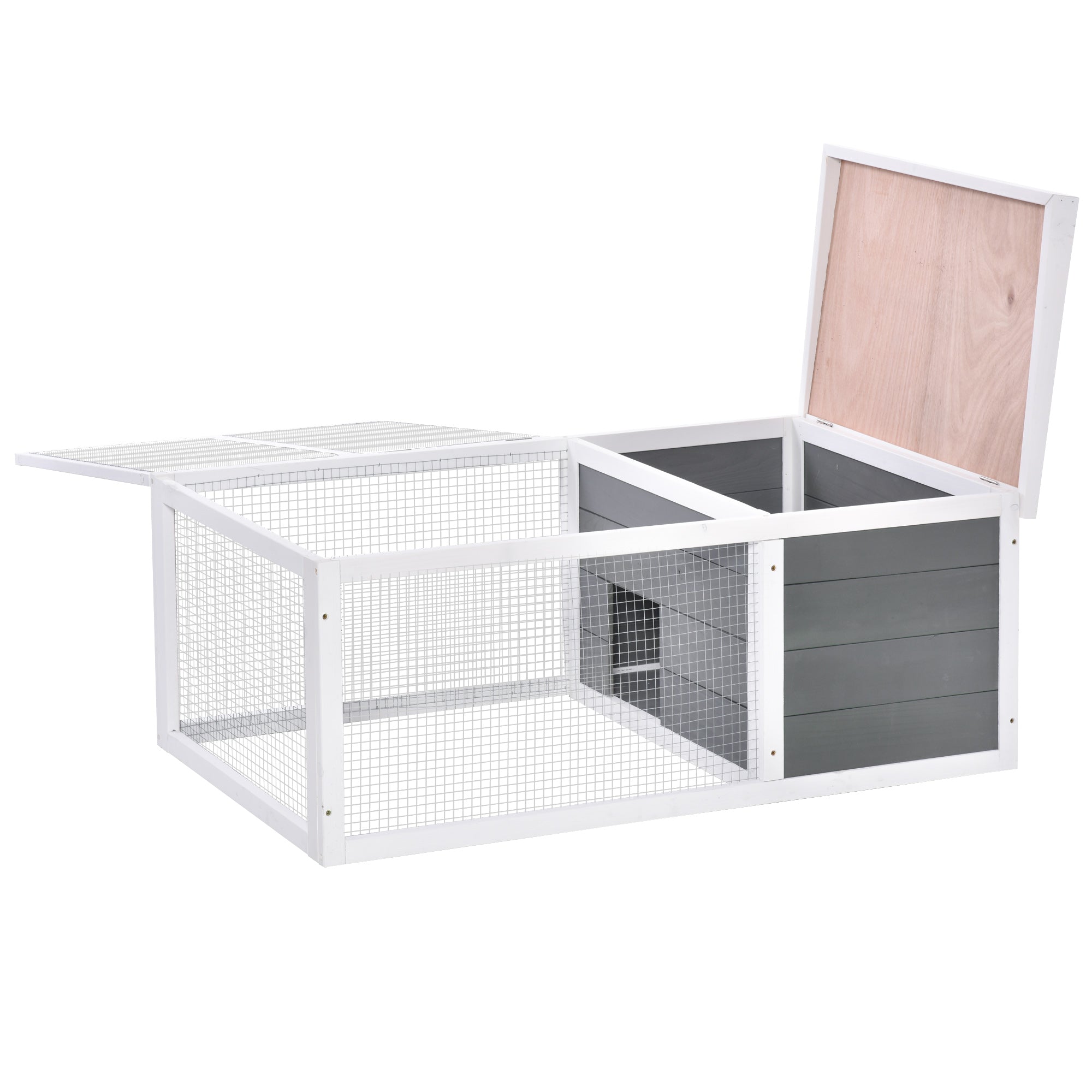PawHut Guinea Pigs Hutches Small Guinea Pigs Hutches Pet Run Cover, with Water-resistant Asphalt Roof - North Peak Garden Furniture