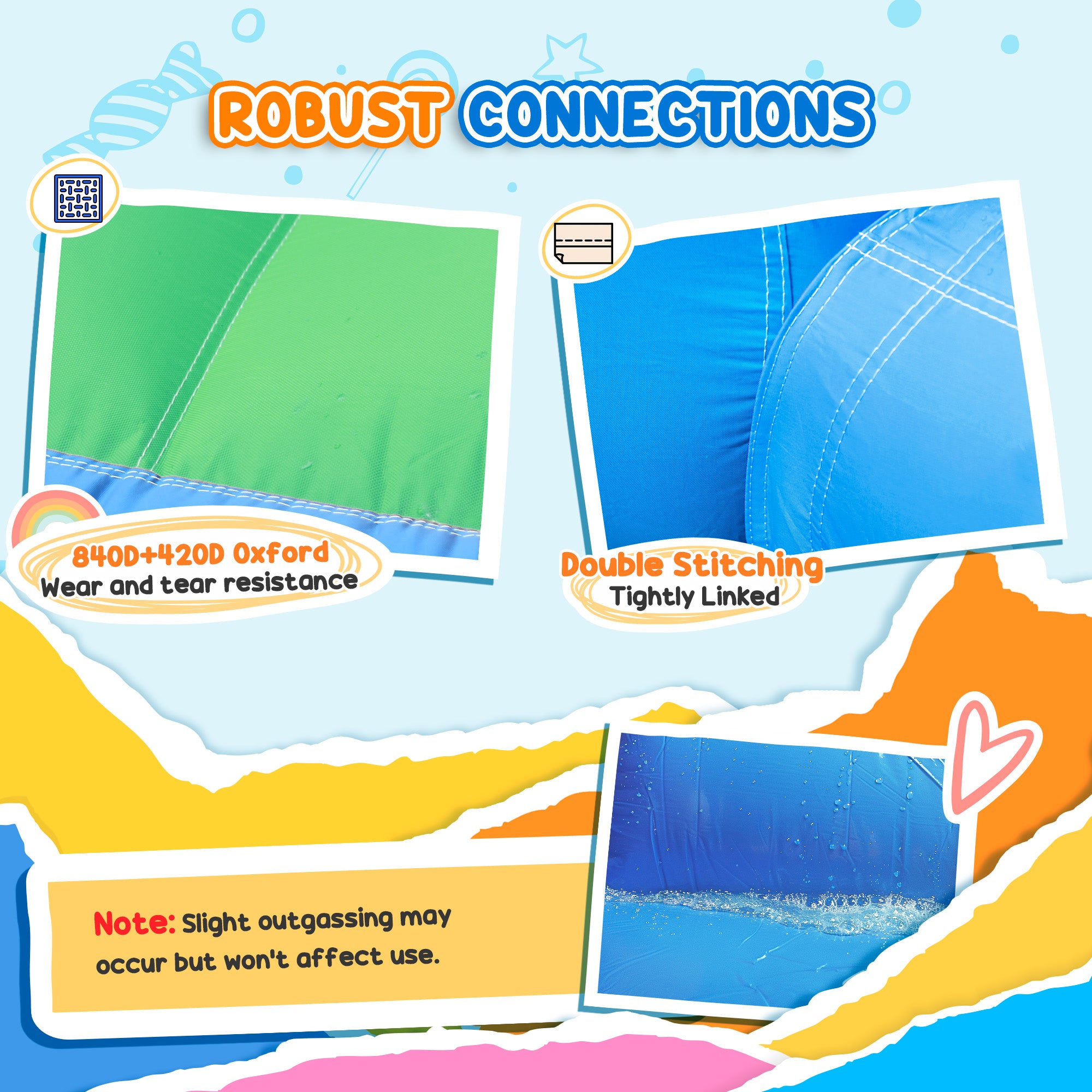 AIYAPLAY 8 in 1 Inflatable Bounce House with 680W Blower, Slide, 2 Pools, Basketball Hoop, Climbing Wall, Water Gun, Ring Toss