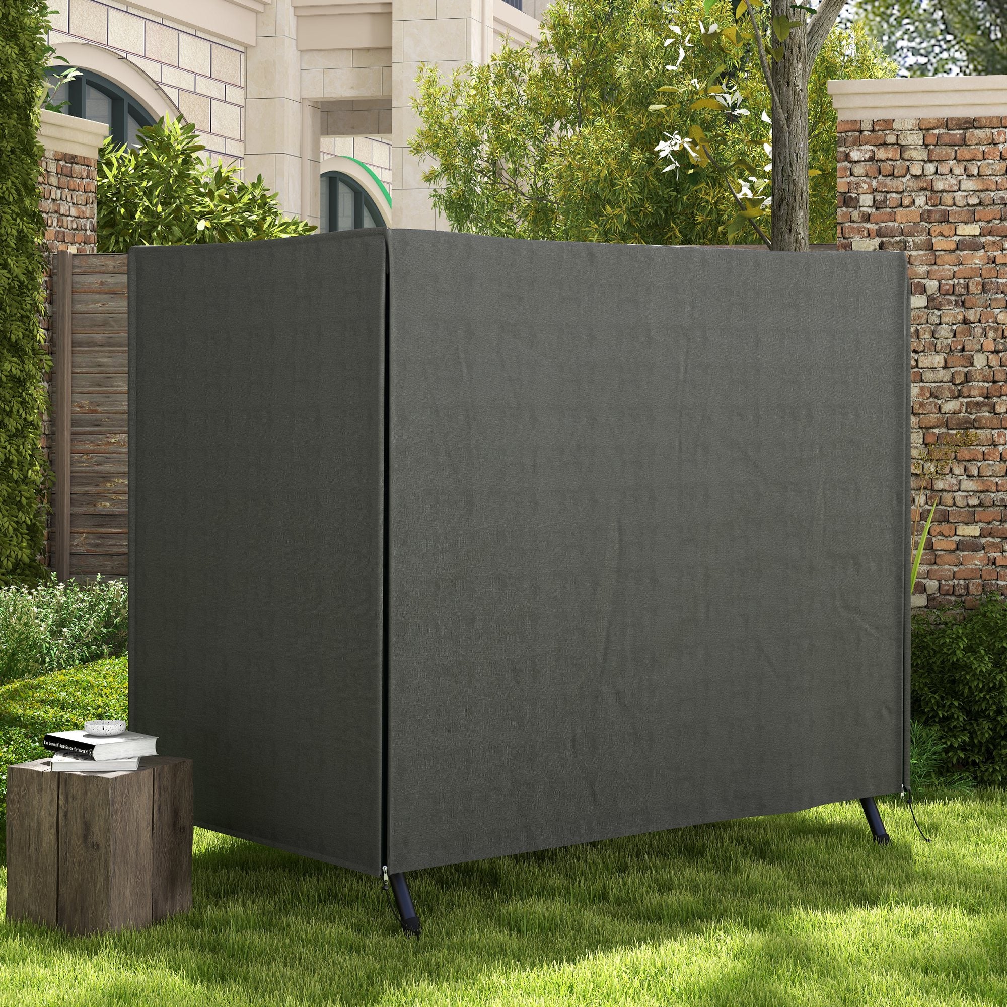 Outsunny 152 x 177cm Three-Seater Swing Chair Protective Cover Grey - North Peak Garden Furniture