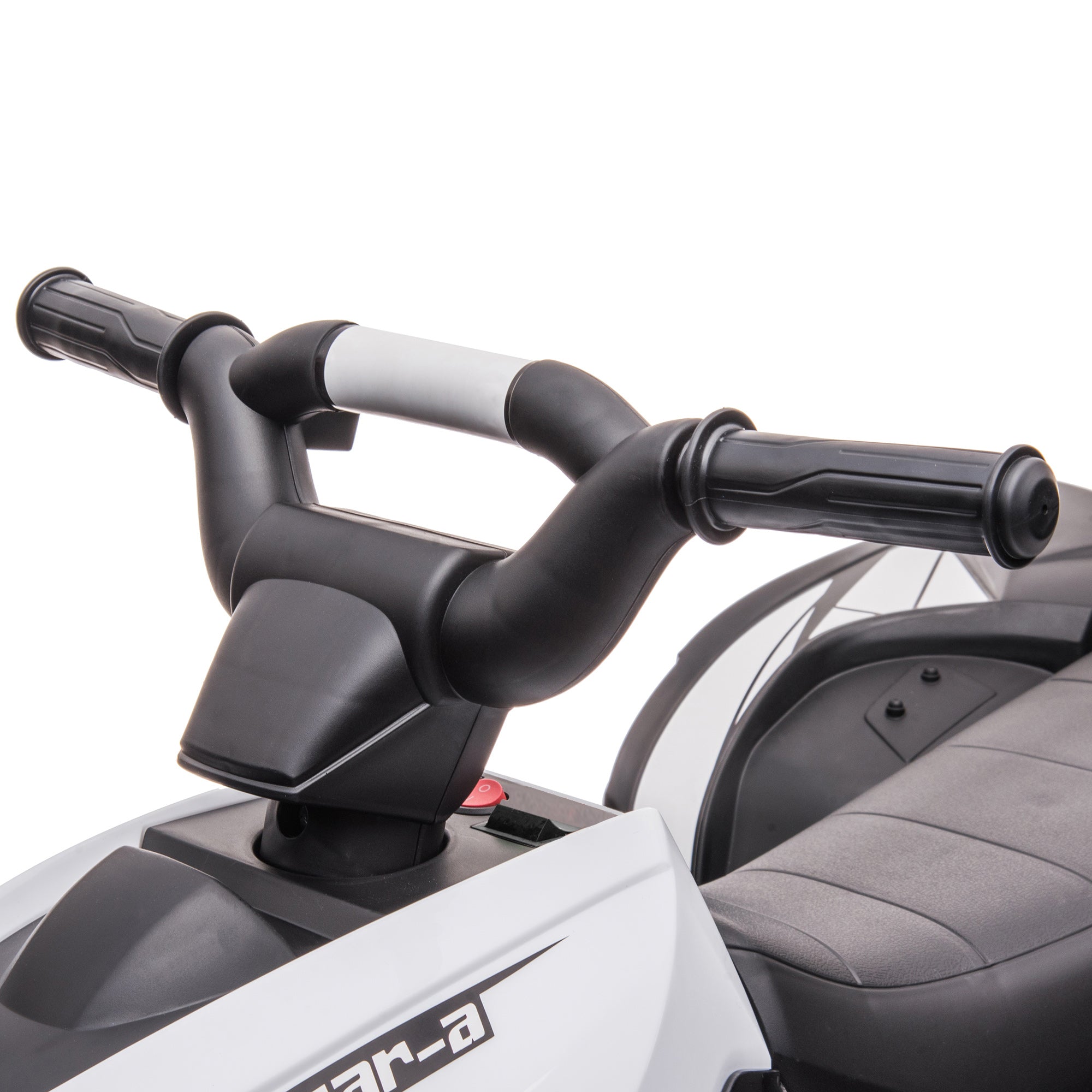 HOMCOM 12V Ride-On Quad Bike w/ Music, Horn, for Ages 3-5 Years - White - North Peak Garden Furniture