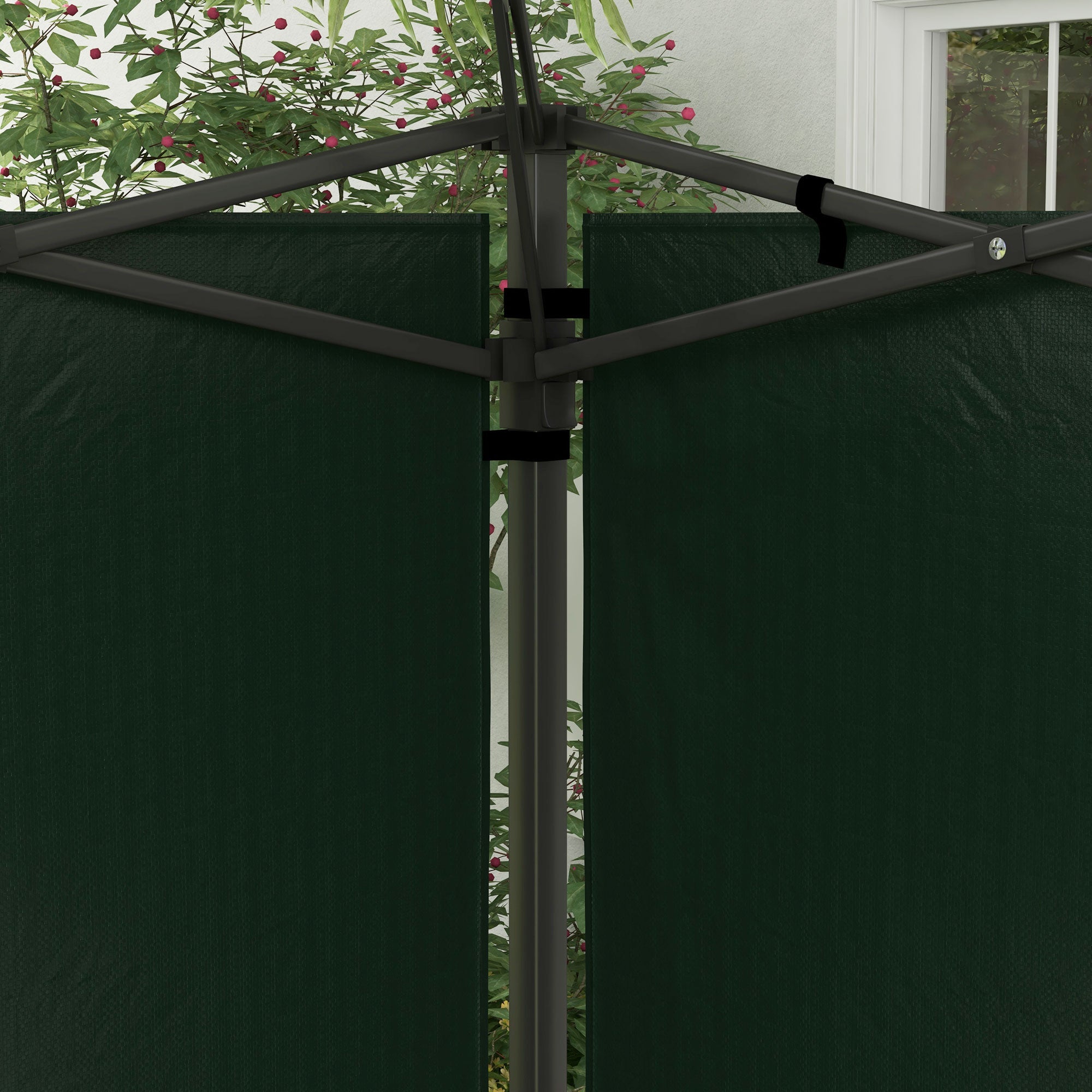 Outsunny Set of Two 3 x 3m Gazebo Frame Replacement Walls - Green - North Peak Garden Furniture
