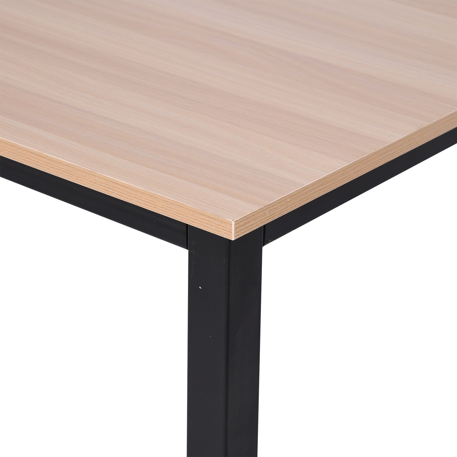 HOMCOM Computer Desk, Writing Table, 120 x 60 x 76cm Workstation for Home Office, Study with Metal Frame, Simple Assembly, Black - North Peak Garden Furniture