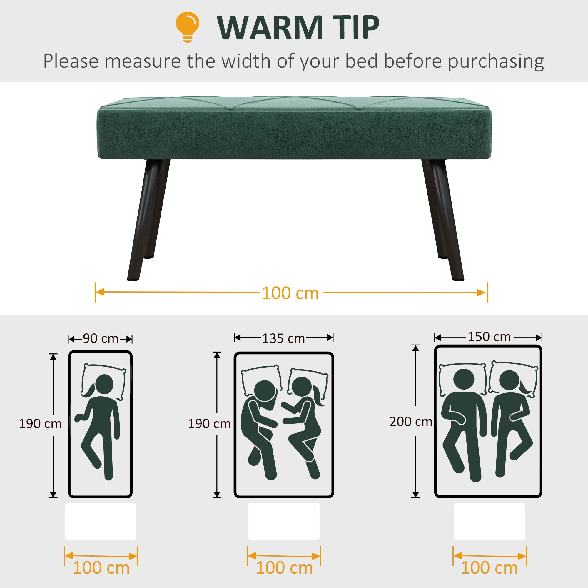 HOMCOM End of Bed Bench with X-Shape Design and Steel Legs, Upholstered Hallway Bench for Bedroom, Green - North Peak Garden Furniture