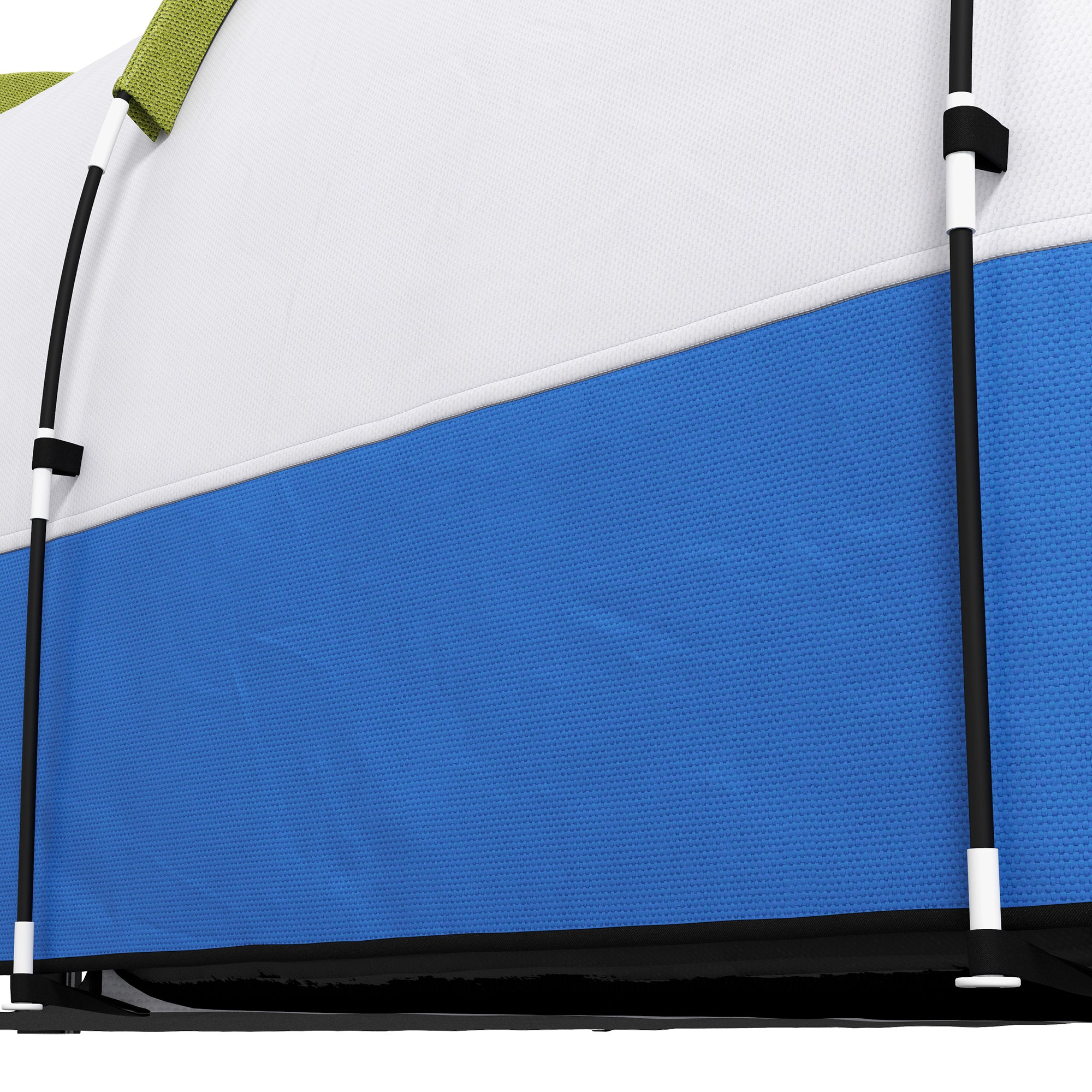 Outsunny Three Man Two-Room Tent, with Porch and Accessories - Green - North Peak Garden Furniture
