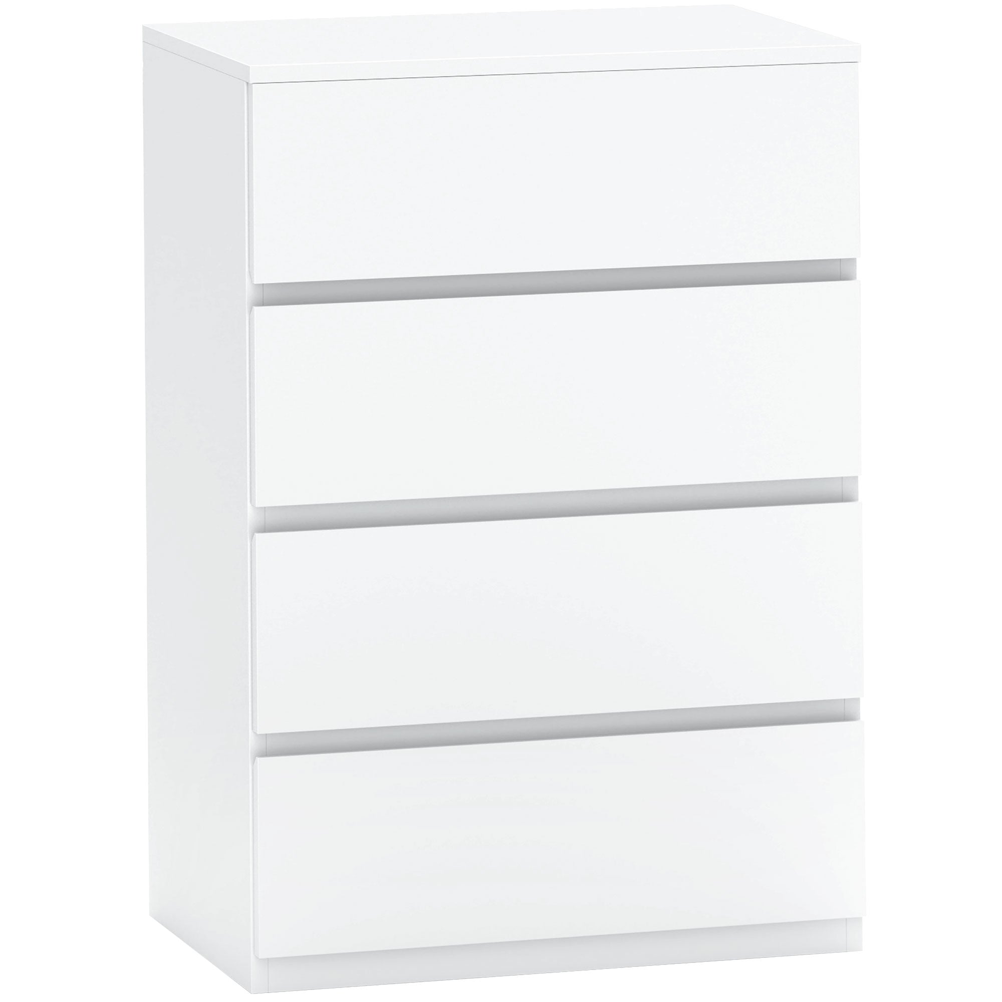 HOMCOM Chest of Drawers, 4-Drawer Storage Cabinets, Modern Dresser, Storage Drawer Unit for Bedroom - North Peak Garden Furniture