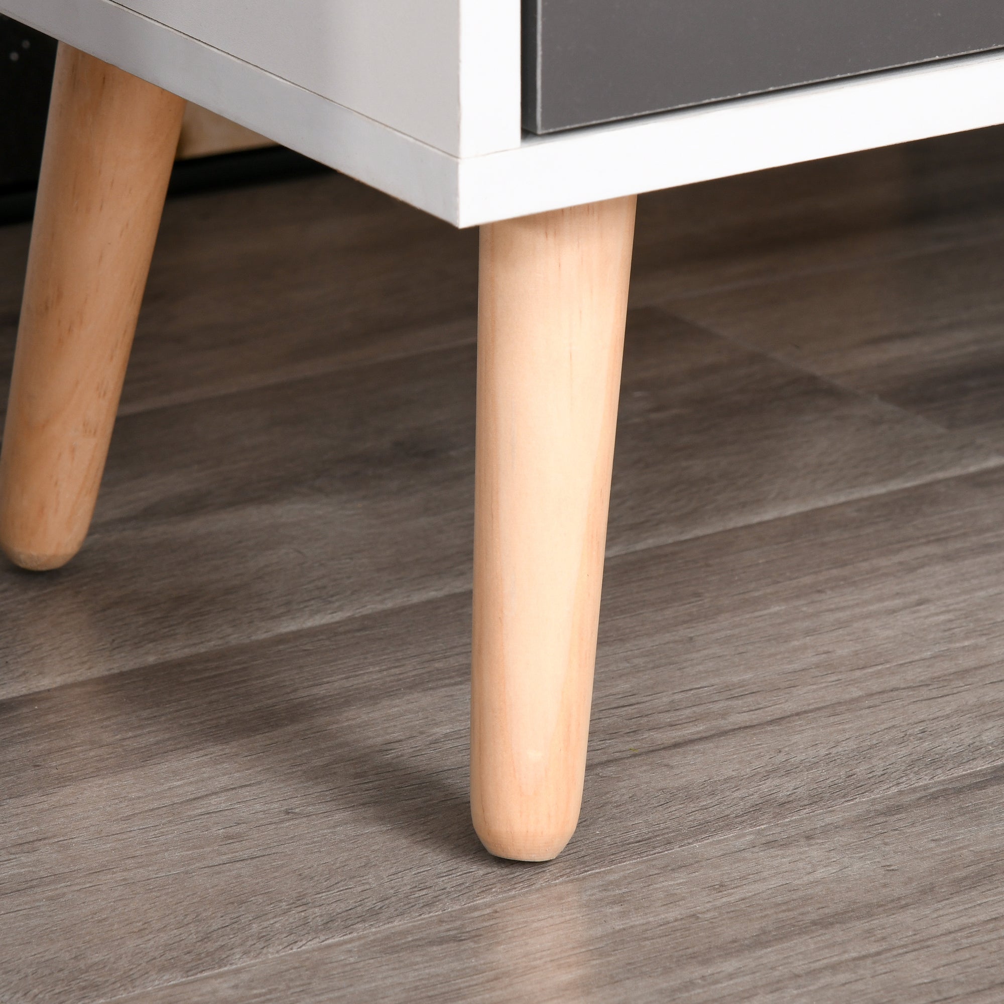 HOMCOM Sideboard Floor Standing Storage Cabinet with Drawer for Bedroom, Living Room, Home Office, Grey - North Peak Garden Furniture