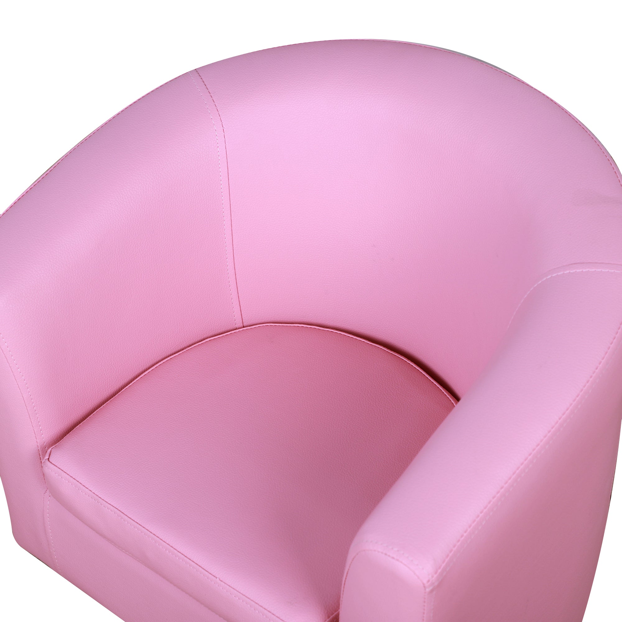 HOMCOM Kids Toddler Sofa Children's Armchair Footstool with Thick Padding, Anti-skid Foot Pads, 30 x 28 x 21cm, Pink - North Peak Garden Furniture