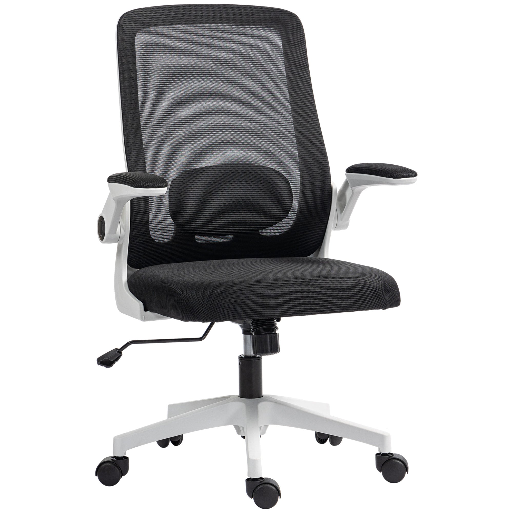 HOMCOM Mesh Back Adjustable Office Chair - Black - North Peak Garden Furniture